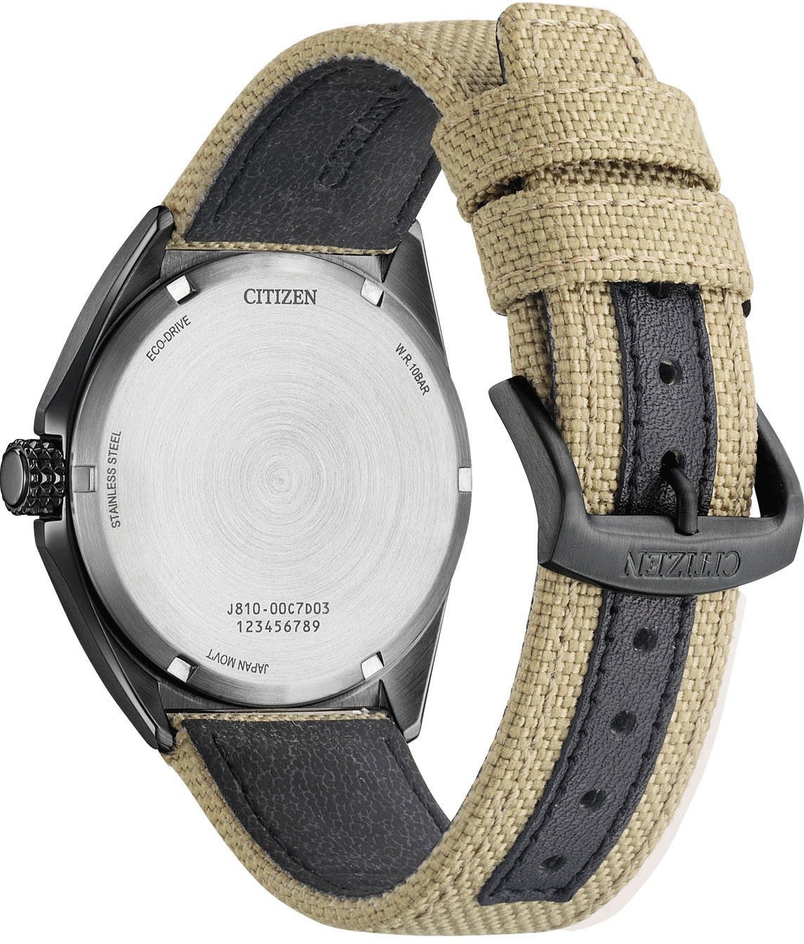 Citizen Solaruhr AW1575-08E, Armbanduhr, Herrenuhr, analog, Tag, Batterie-Entladungsanzeige