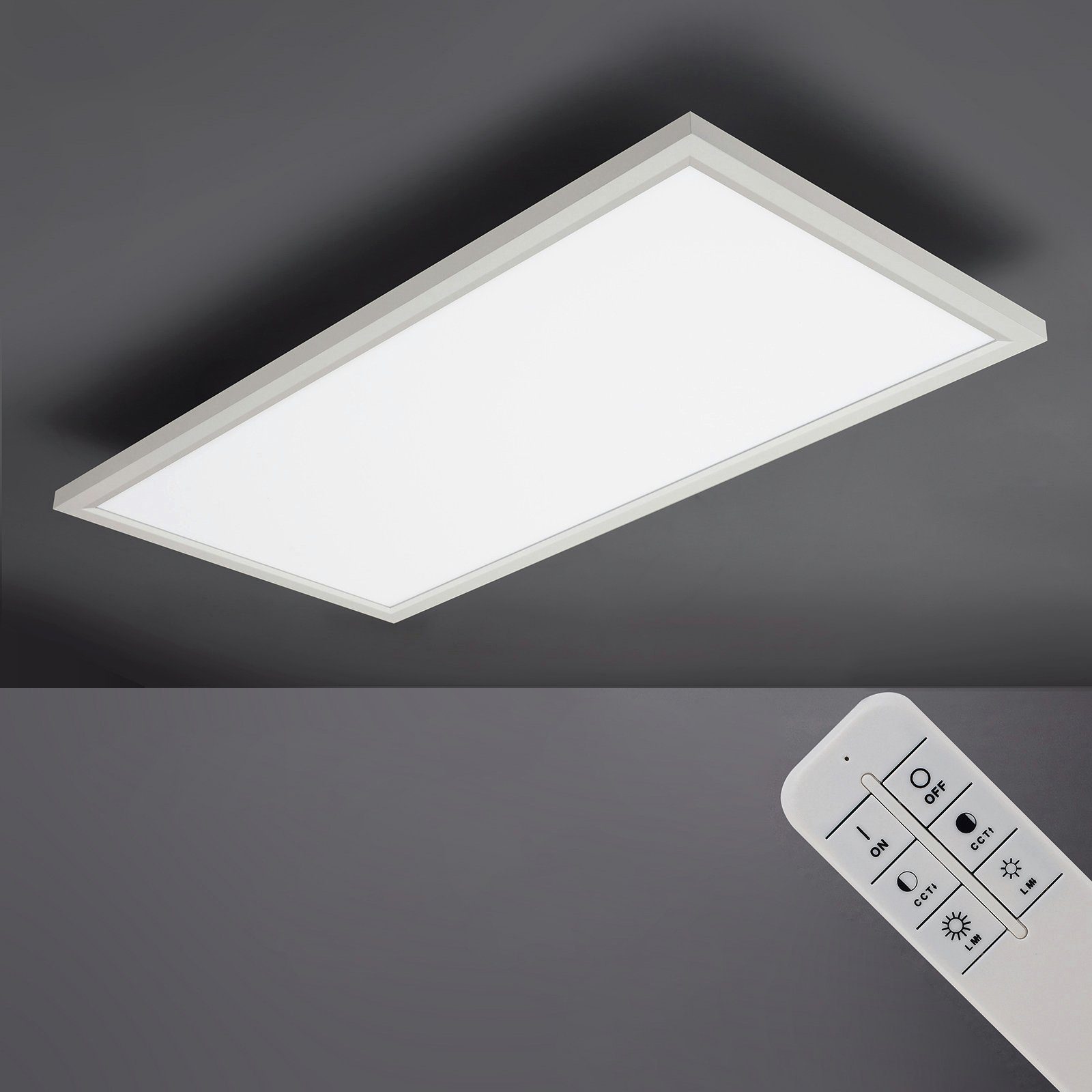 IMPTS LED Deckenleuchte LED Panel Deckenlampe mit Fernbedienung,Dimmbar Farbwechse, Dimmfunktion, LED fest integriert, Tageslichtweiß, Warmweiß, Kaltweiß, LED
