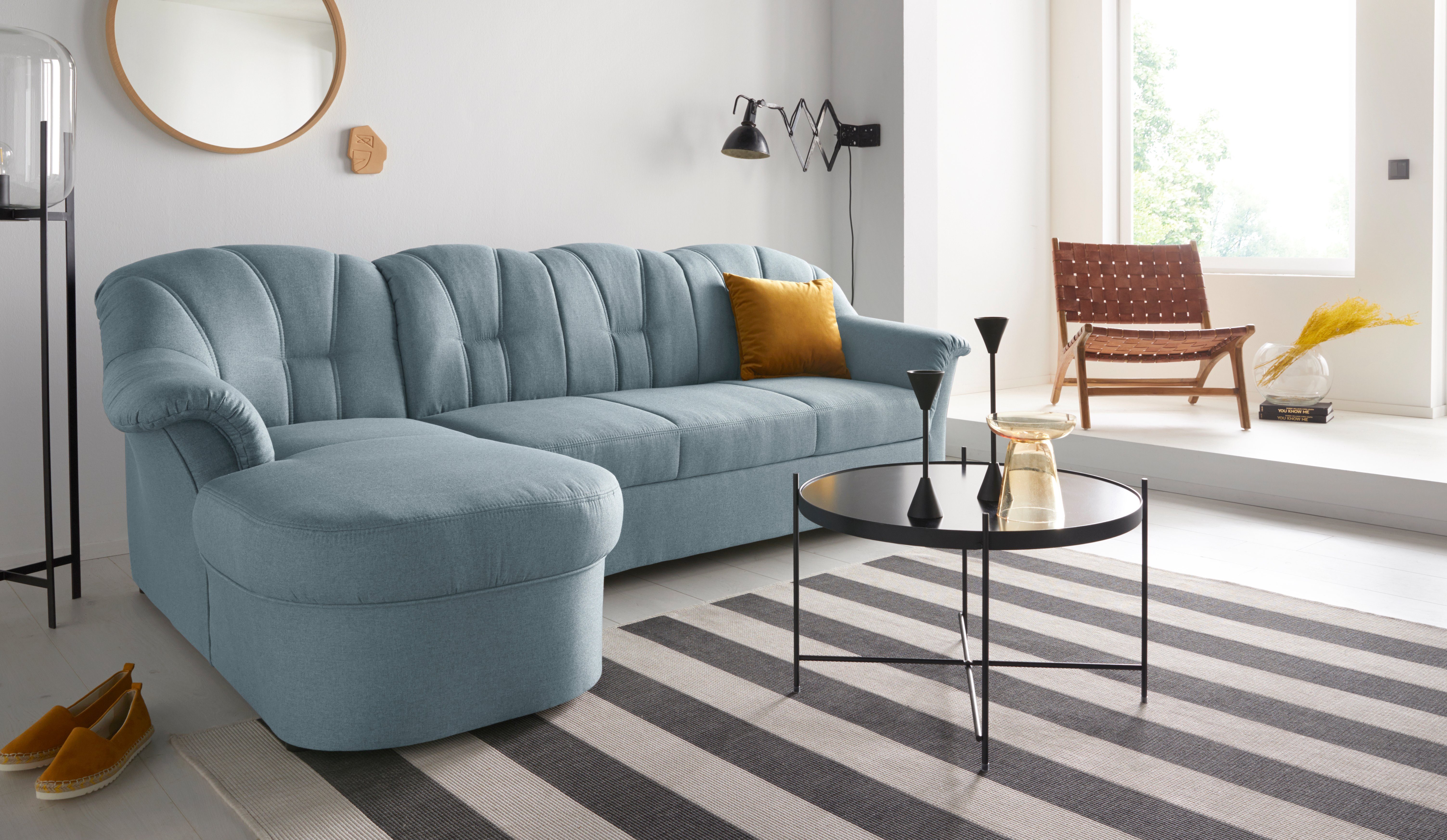 DOMO collection Ecksofa Papenburg, zeitlose Rückensteppung, günstig online kaufen
