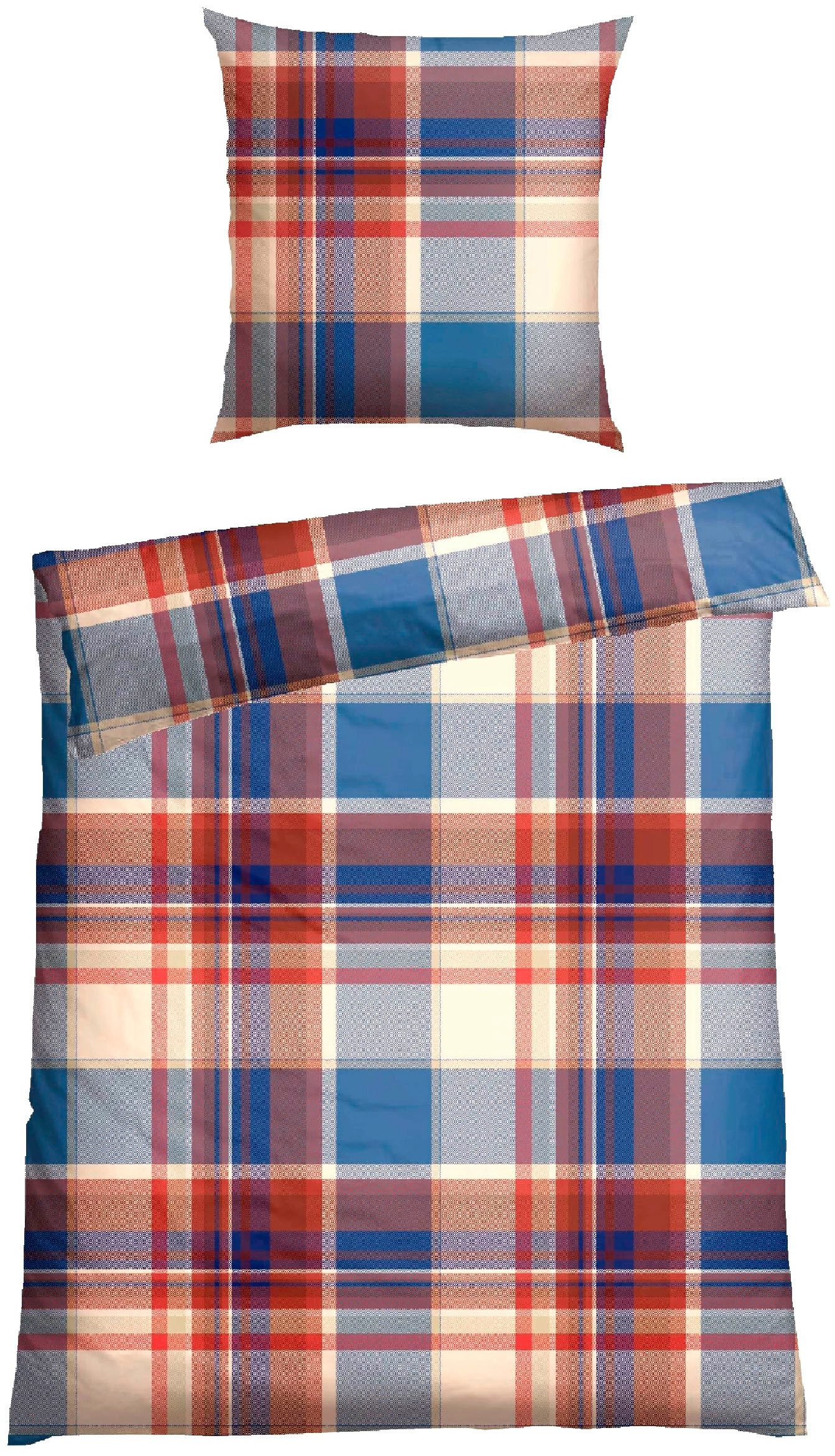 Schiesser Bettwäsche Solange aus weicher Baumwolle in karierter Optik, Fein günstig online kaufen