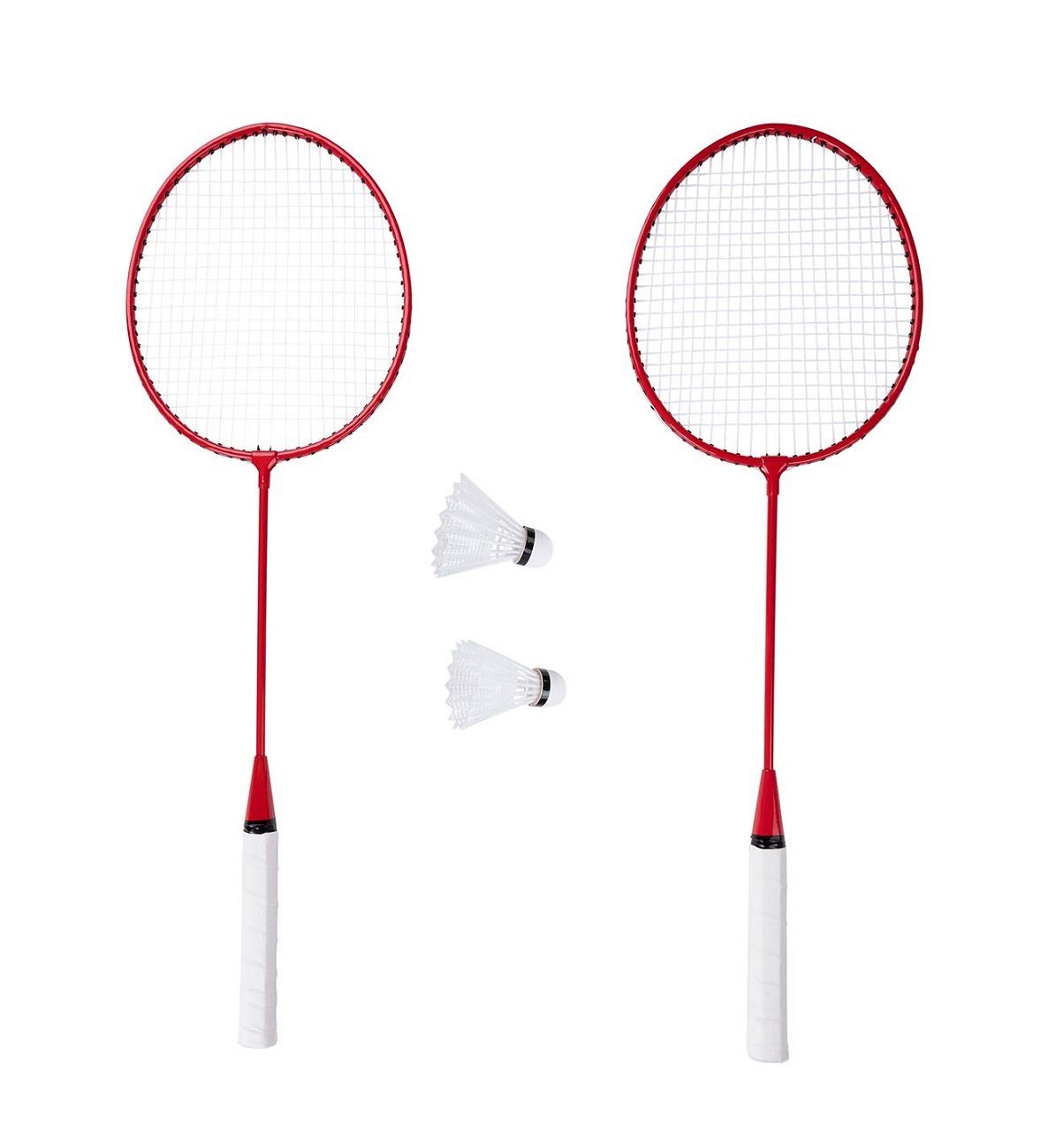 2 Federball-Set, Badminton-Set, 2 Federbälle, Netz Schläger, Badminton Tischtennisschläger Donnay
