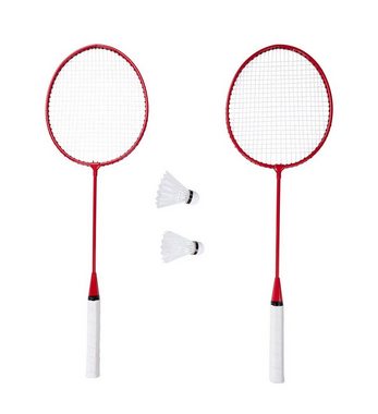 Donnay Badmintonschläger Badminton-Set, Federball-Set, 2 Badminton Schläger, 2 Federbälle, Netz