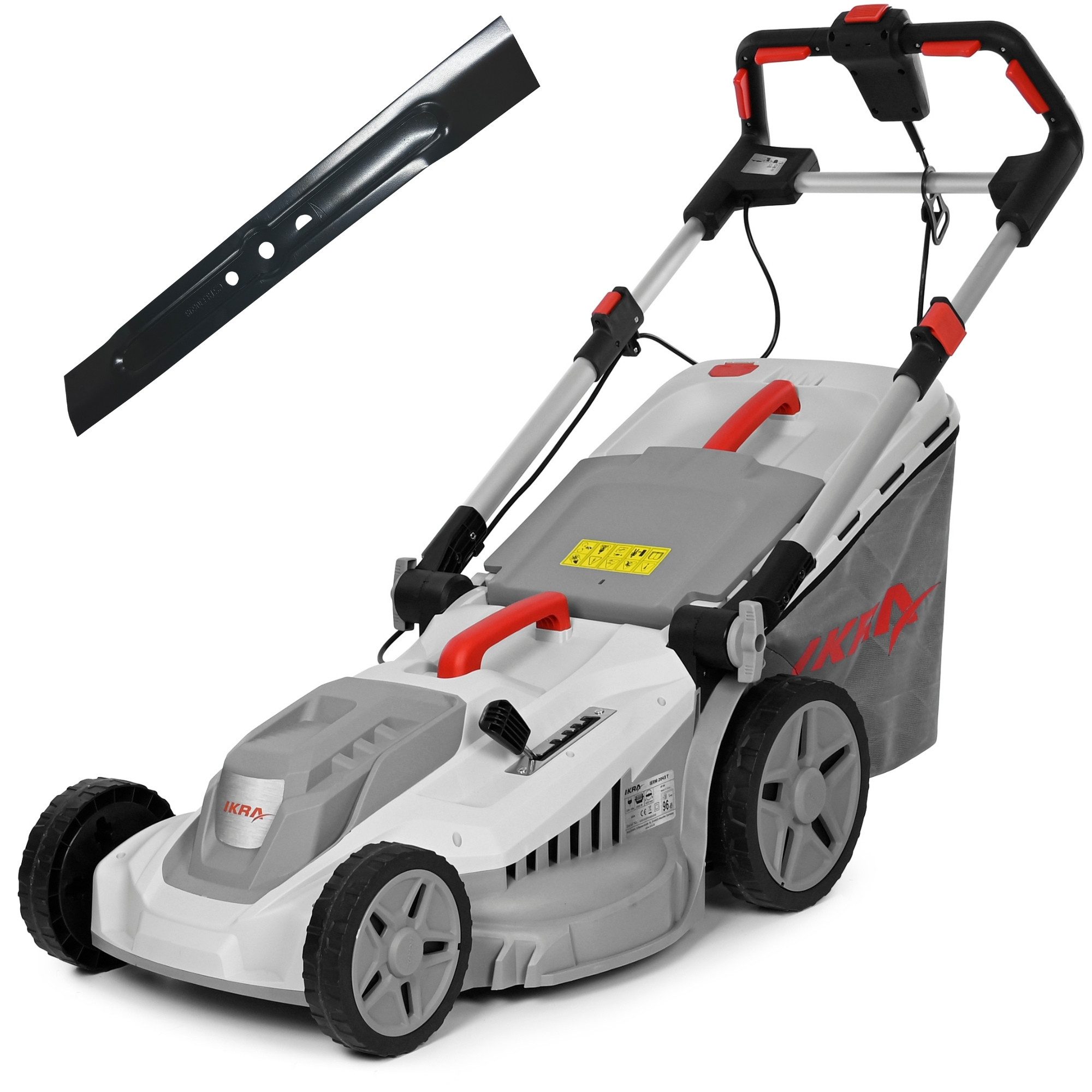 ikra GmbH Elektrorasenmäher IERM 2043 T, 43 cm Schnittbreite, (inkl. Ersatzmesser), 2000 Watt