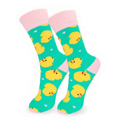 SO.I Freizeitsocken Bunte Socken Tennissocken mit Muster Lange Socken für Damen & Herren (Größen 35-46 erhältlich, 1 Paar) eingesticktes Logo