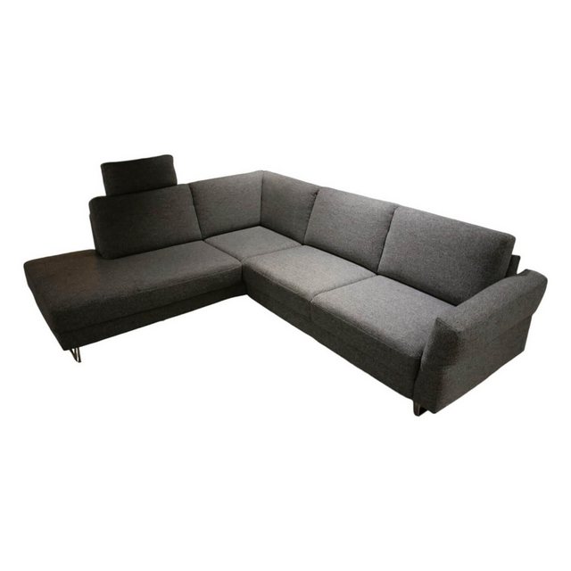Koinor Ecksofa Ecksofa Kelly R Stoff 10 Laos 95 Grau Fuß Elipsenkufe Nickel günstig online kaufen