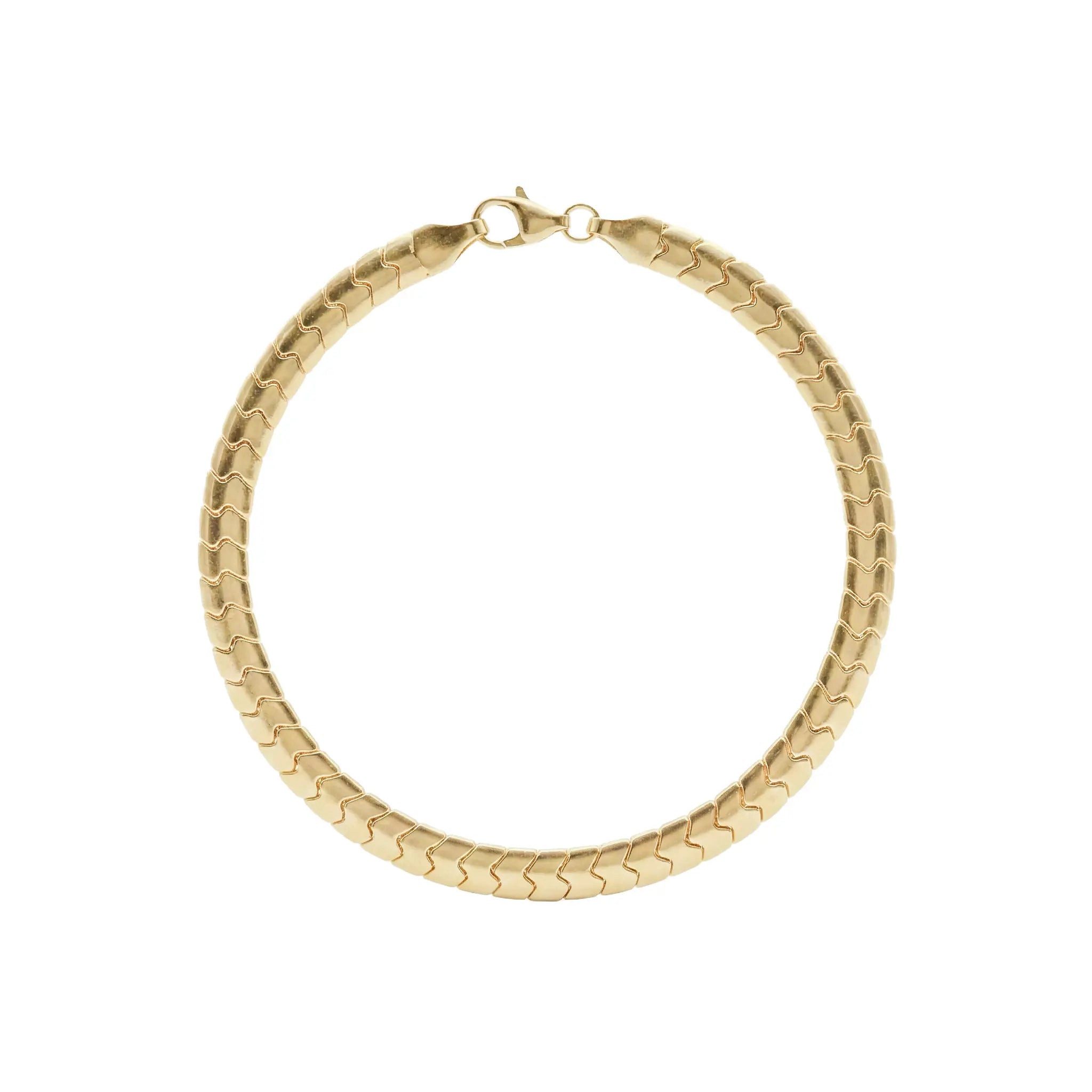 Suzan Gold Goldarmband 375 Gold flache Glieder, Zeitloses Design, vielseitig kombinierbar, ideal als Geschenk