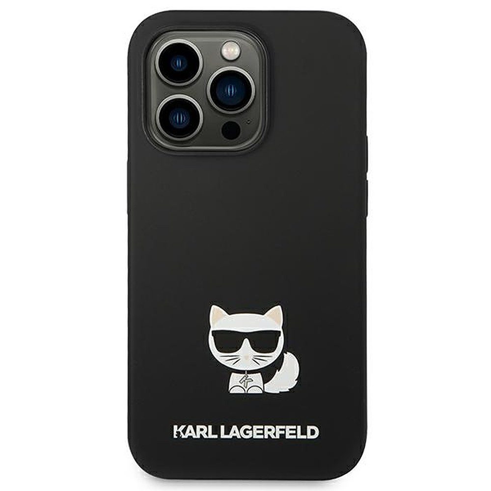 KARL LAGERFELD Handyhülle Schutzhülle Handyschale Rückschale 6,7 ", Silikon, Mikrofaserfutter, Choupette-Motiv