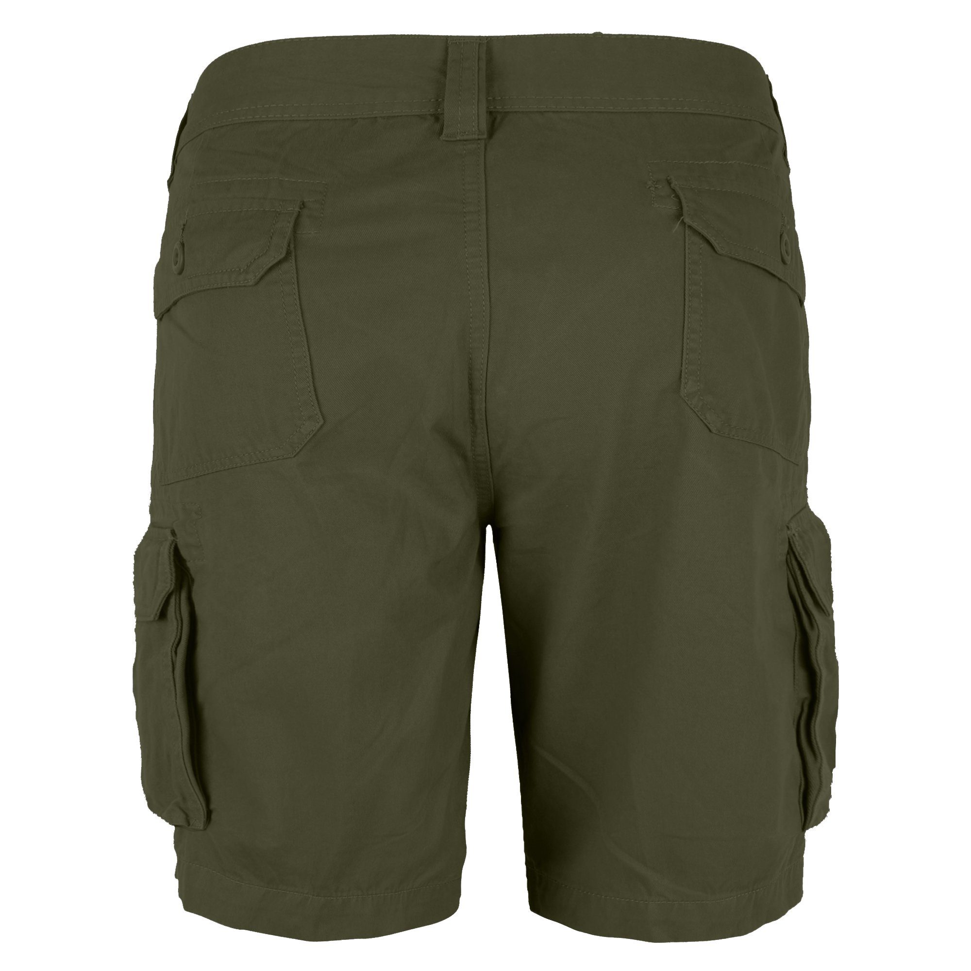 Shorts BlauerHafen Normale Cargoshorts Cargo Bermuda Baumwolle Hose Olivgrün Passform 100% Herren