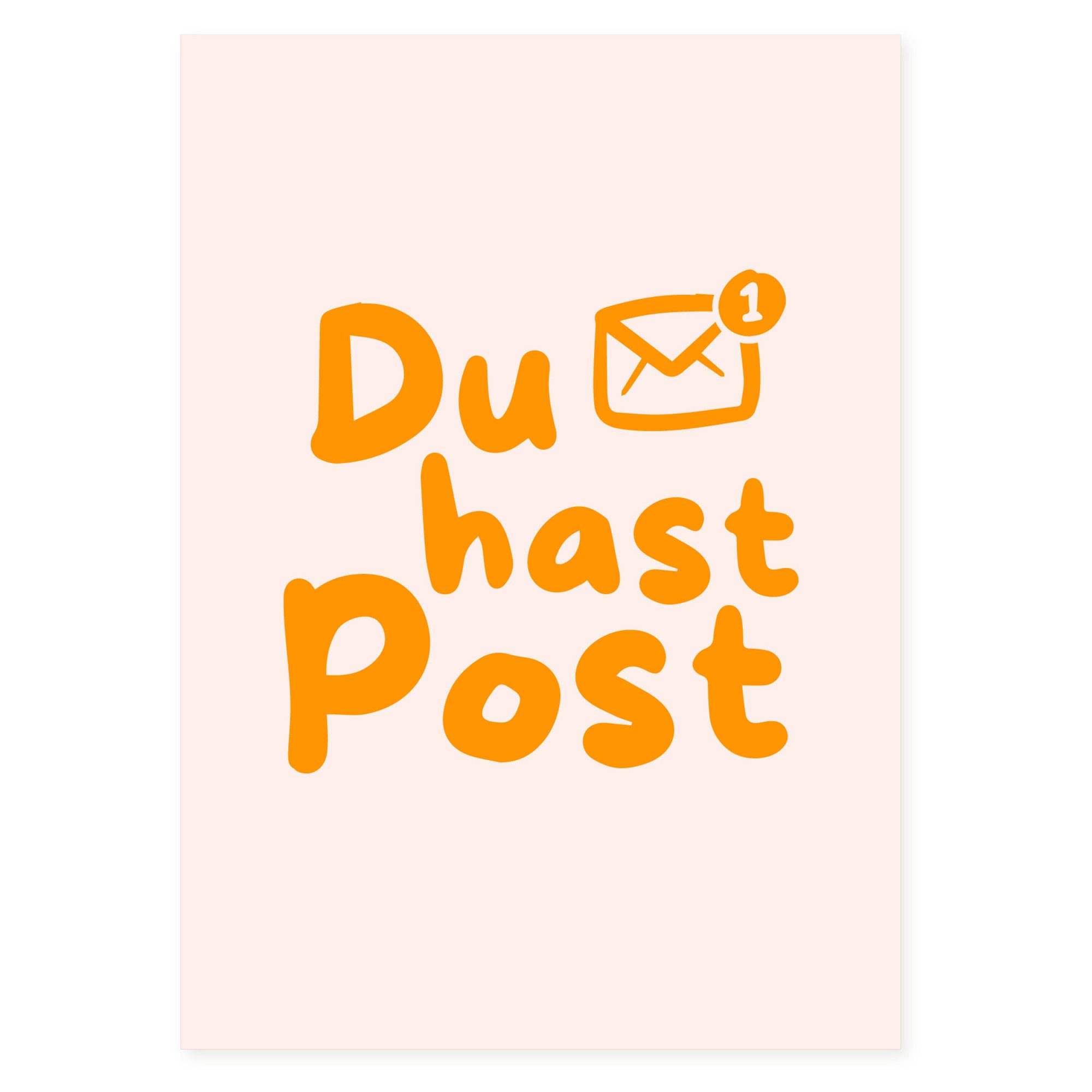 Bow & Hummingbird Postkarte Postkarte "Du hast Post" aus Recyclingpapier