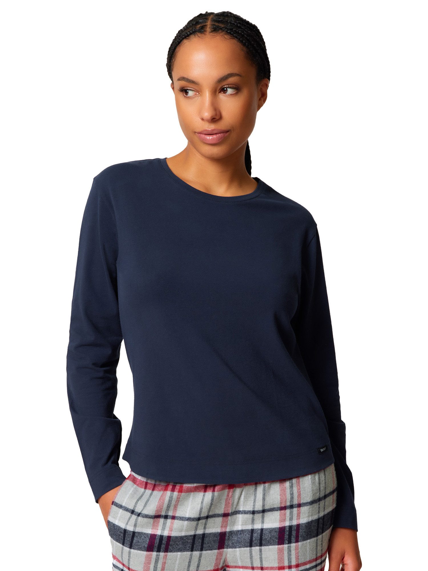 T-Shirt Damen Shirt langarm Night In Skiny