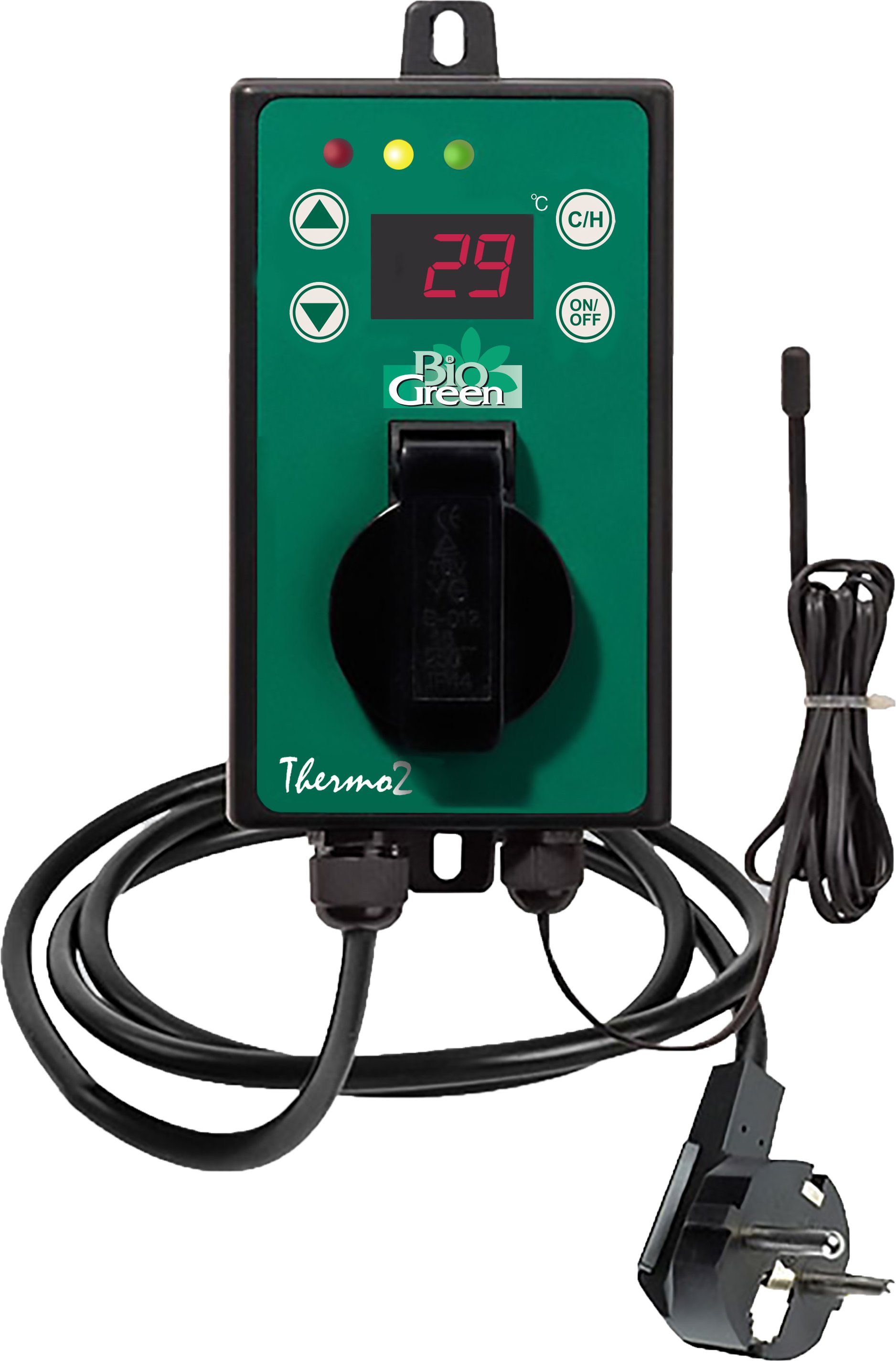 Bio Green Petroleumheizung Digitales Thermostat für Heizgeräte/Kühlgeräte, 240 V, Gewächshaus Thermostat heizen/kühlen