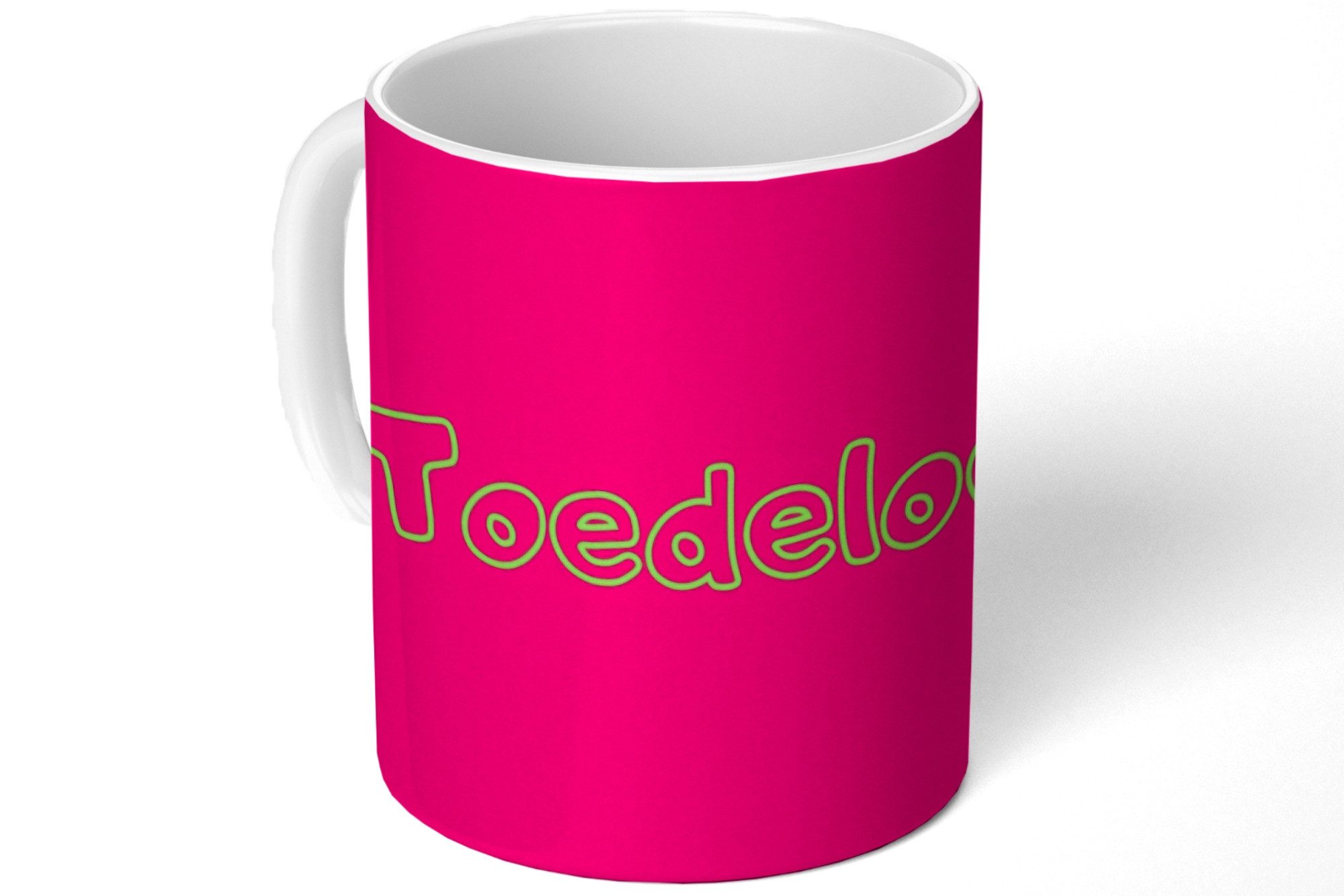 MuchoWow Tasse Zehentrenner - Grün - Rosa, 1-tlg., Keramik, Kaffeetassen, Teetasse, Becher, Kaffeebecher, Geschenk