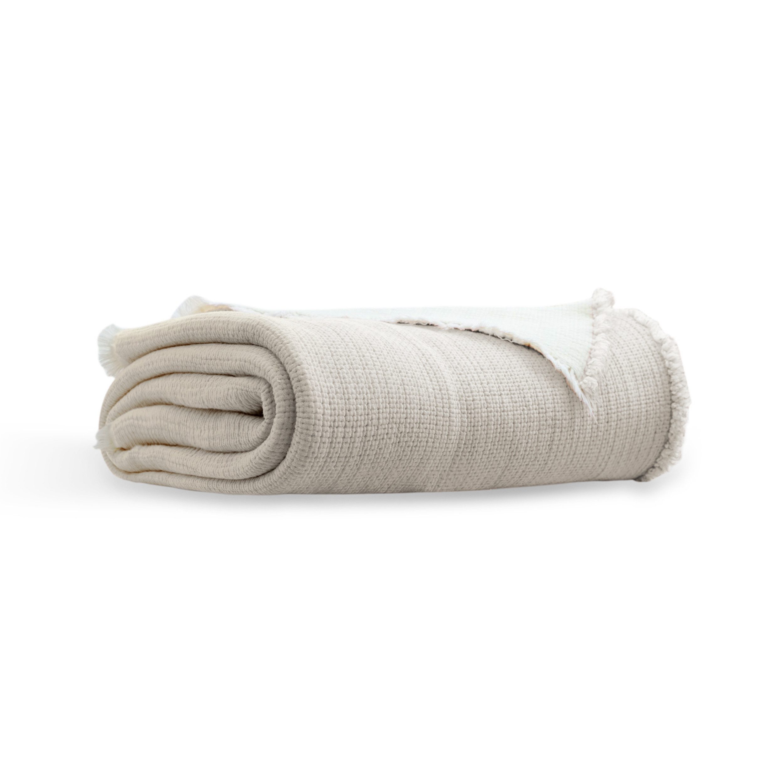 M-Diamant Tagesdecke Musselin Wohndecke 100% Baumwolle Schlafwolldeck Kuscheldecke, beidseitig verwendbar