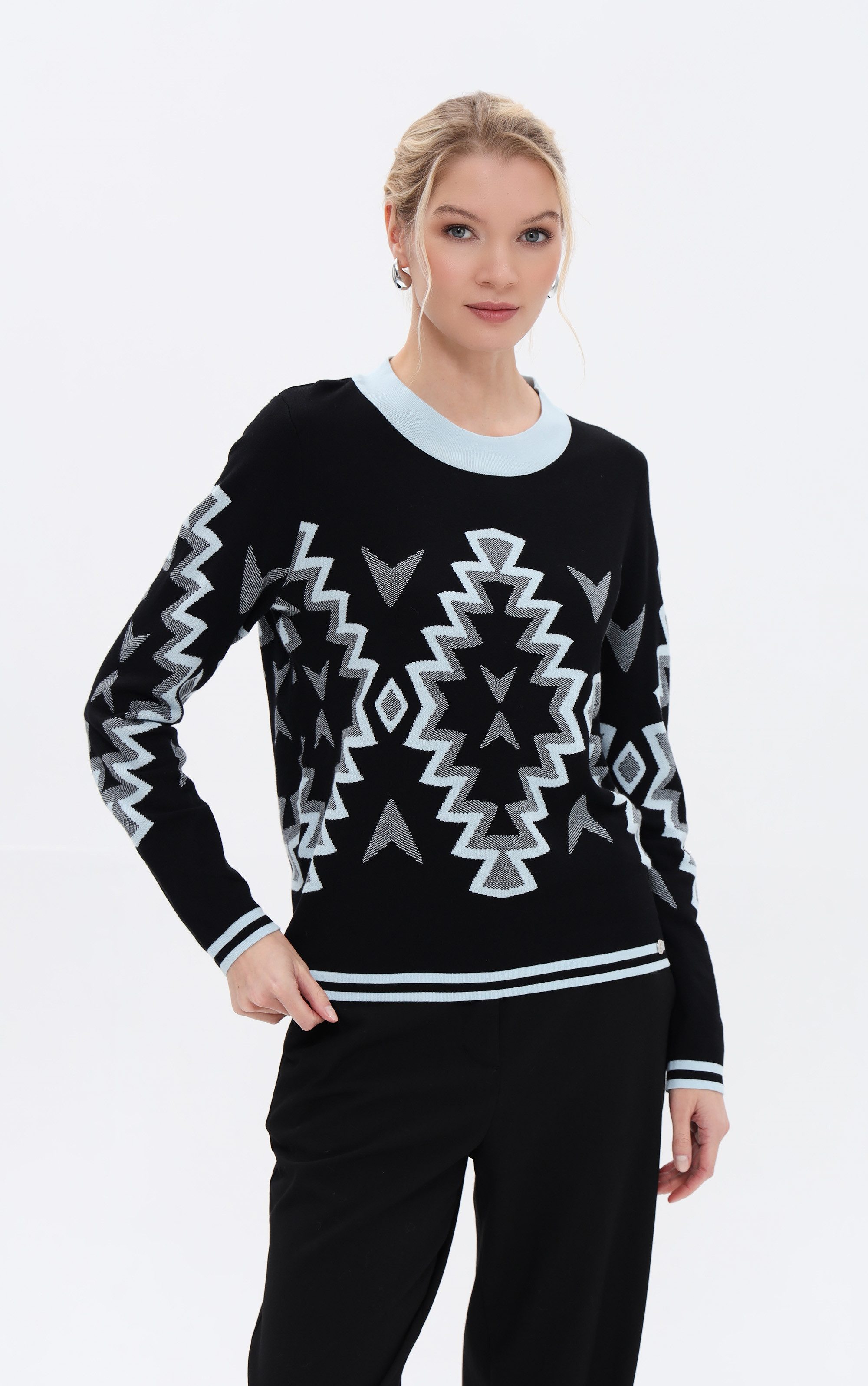 Strickpullover mit Norwegermuster