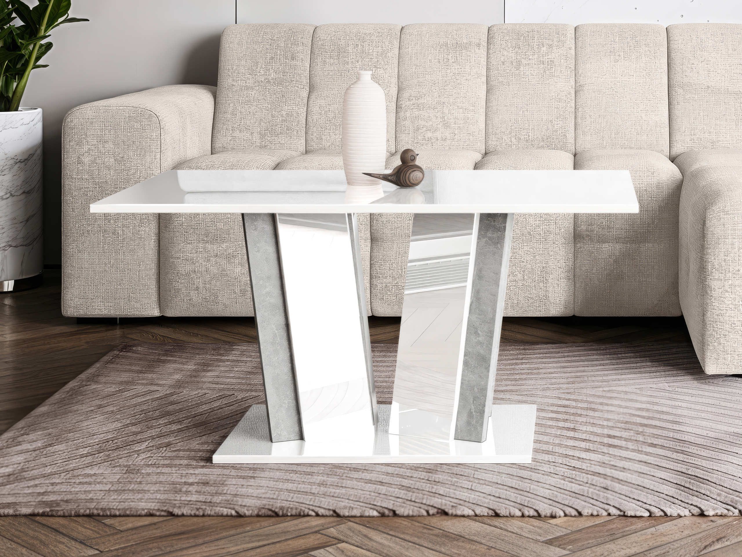 MIRJAN24 Couchtisch Doha II, moderne Design, 100x60x55 cm, Rechteck