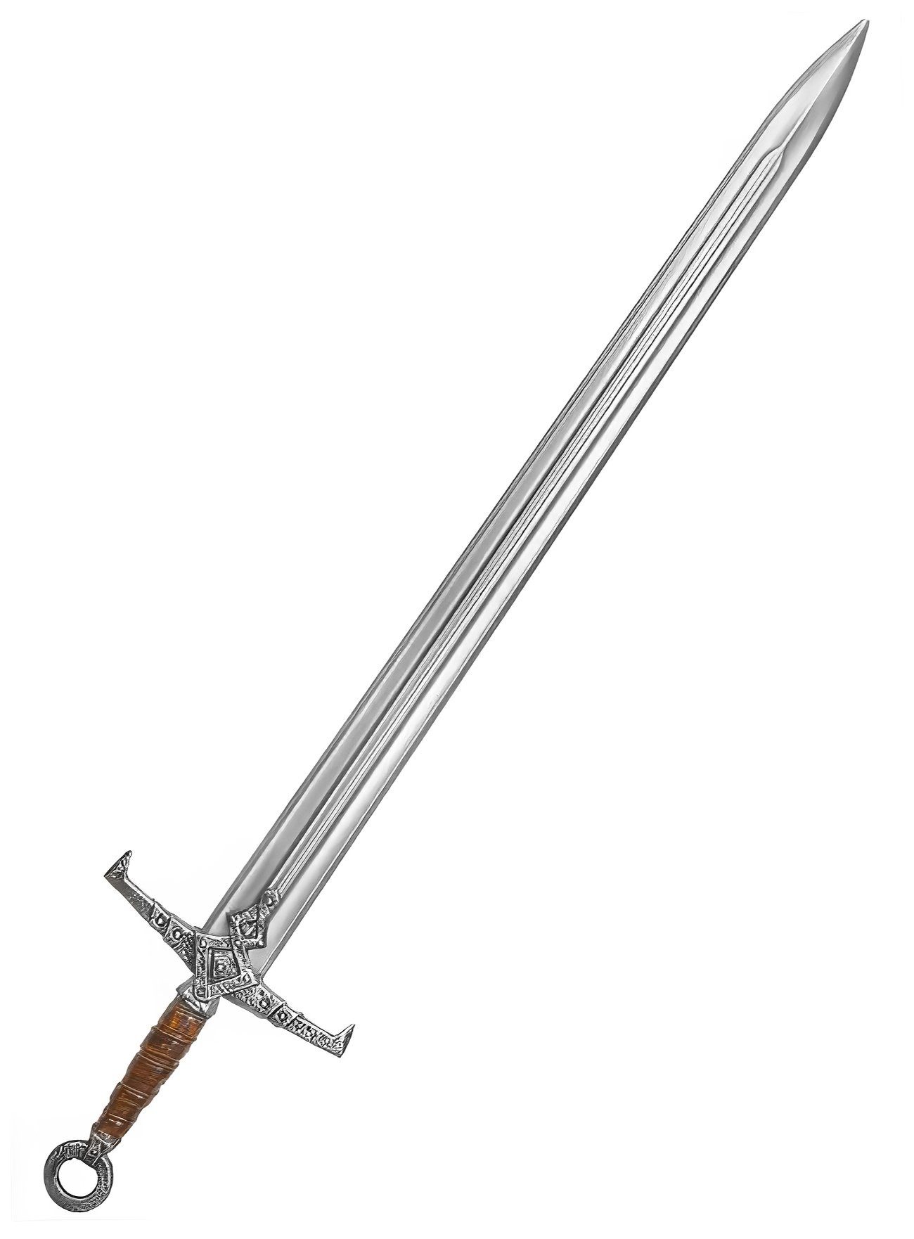 Metamorph Spielzeug-Schwert Langschwert - Eisenhans (104cm), Diese Larpwaffe ist aufwendig verziert