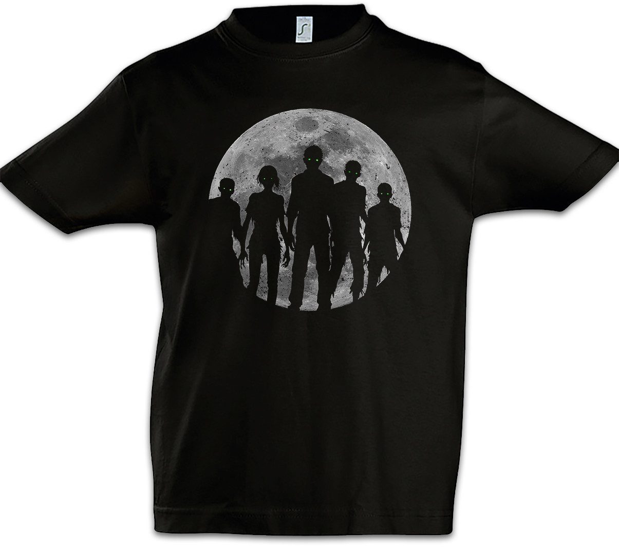 Print-Shirt Zombie Moon Kinder T-Shirt The Mond Zombies Walking Horror Dead Living