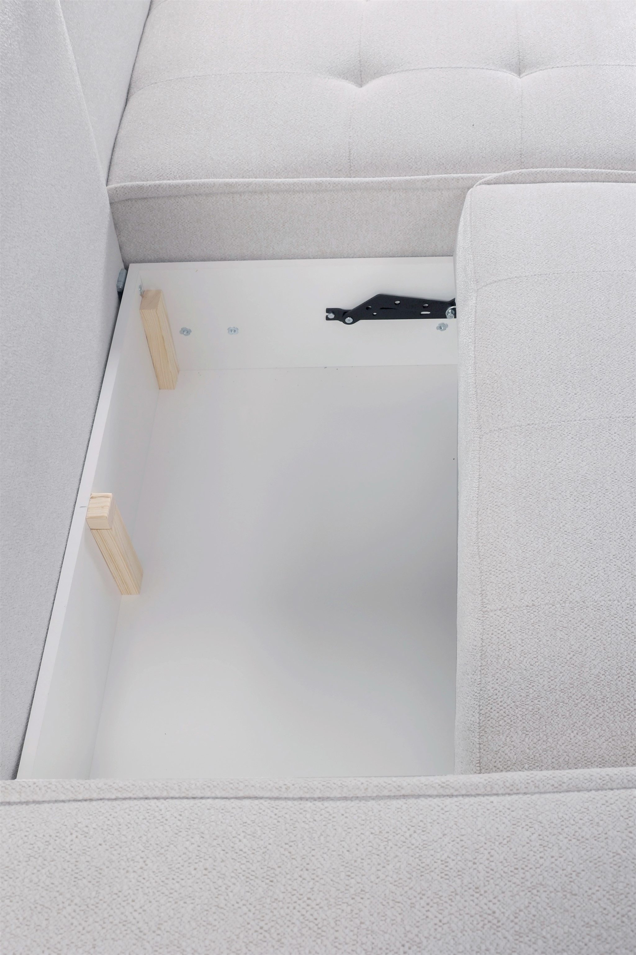 Fun Möbel Ecksofa Schlafsofa FLOSI Stoff Raven, inkl. Schlaffunktion, inkl. Bettkasten