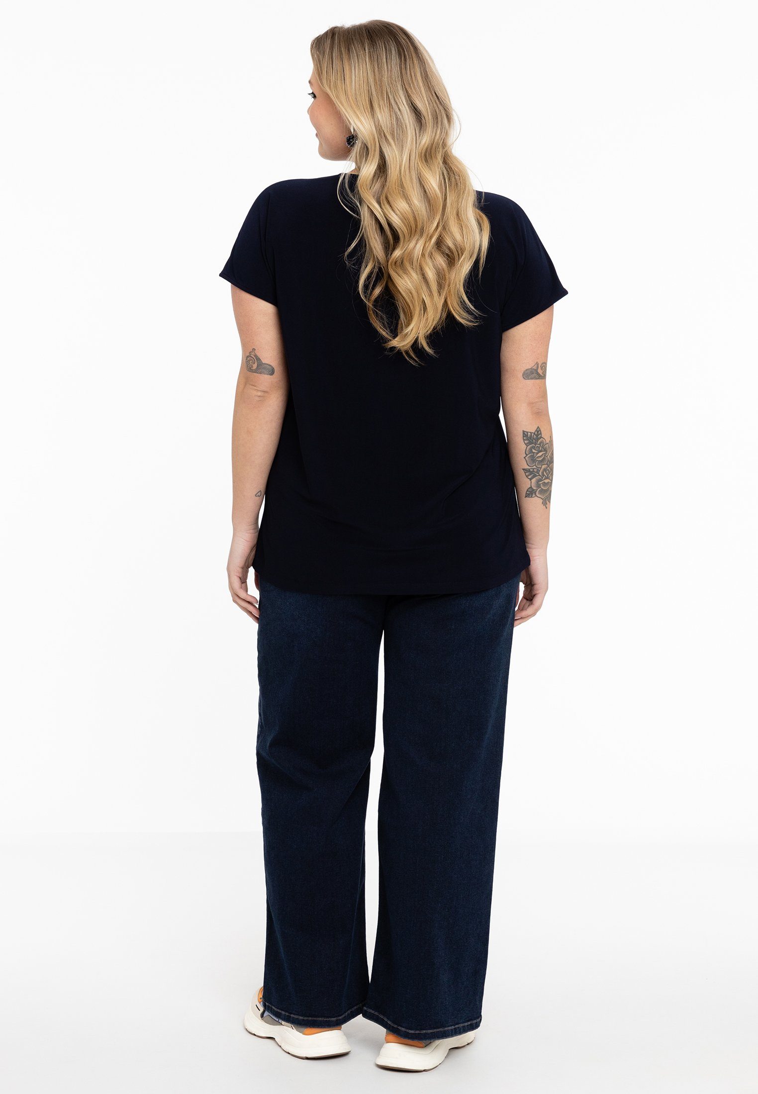 Yoek High-waist-Jeans indigo Größen dark Große