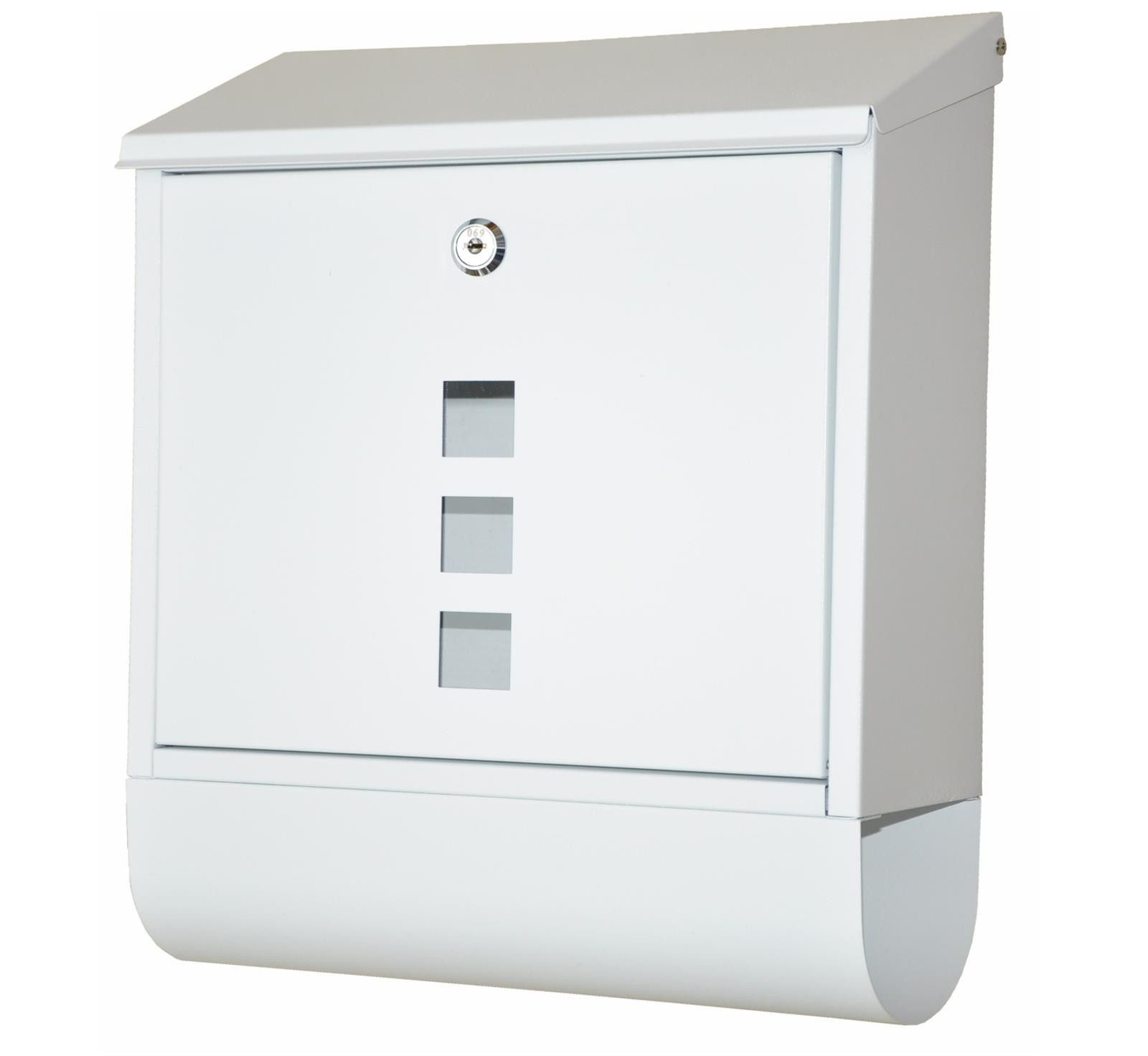 dazikemo Wandbriefkasten Briefkasten Piazza weiss 38,5 x 30 x 11 cm