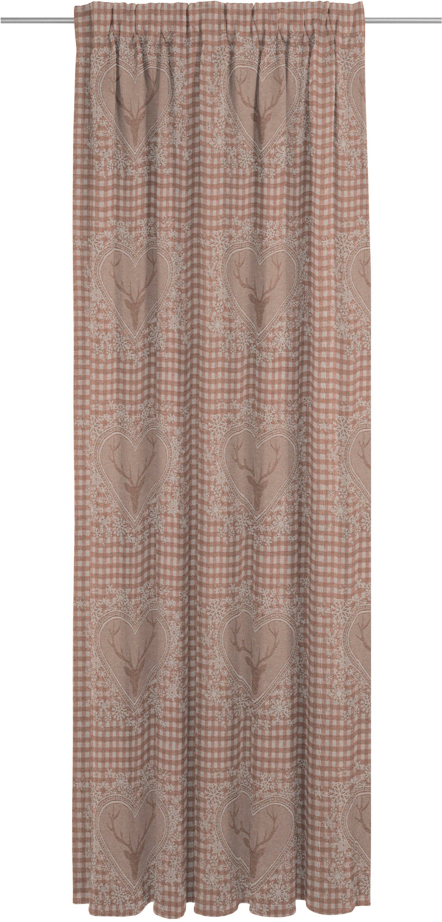 Vorhang Stuben, Jacquard (1 blickdicht, apricot Wirth, Multifunktionsband St)