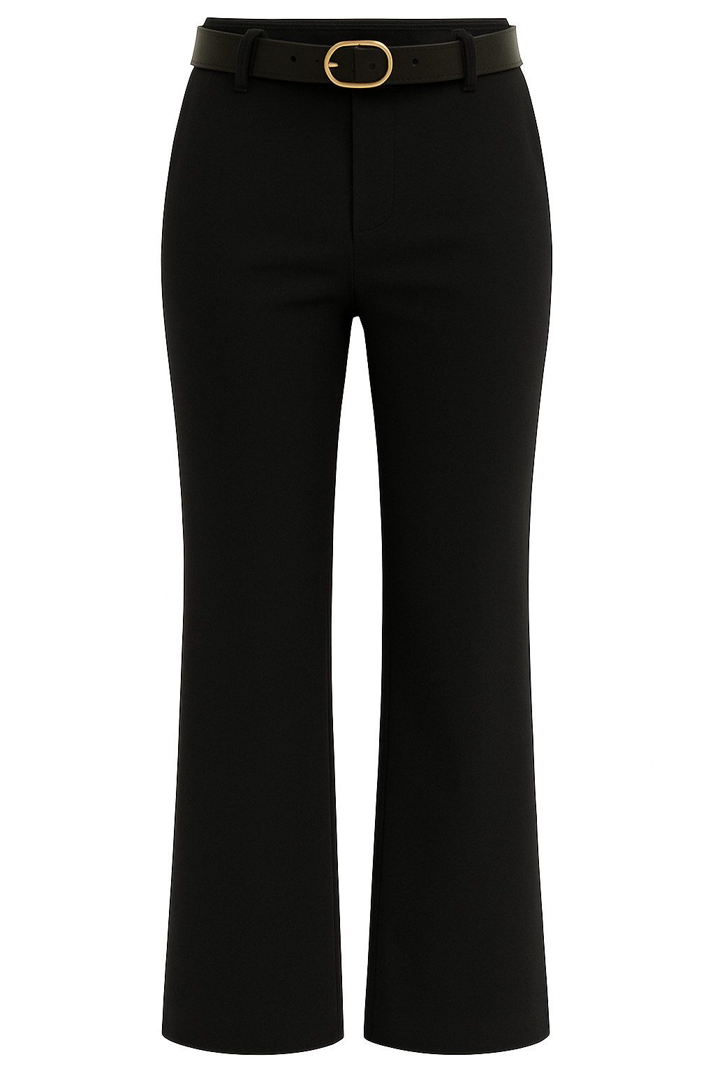 Stretch-Hose Elegante Damenhose mit Gürtel und geradem Bein M.431