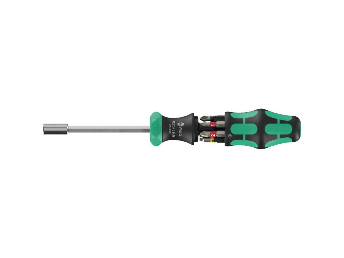 Wera Schraubendreher Kraftform Kompakt 27 RA 1, (Set), 6-teilig, integrierte Ratsche, inkl. Universalhalter