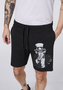 Uncle Sam Sweatshorts mit gedrucktem Label-Motiv