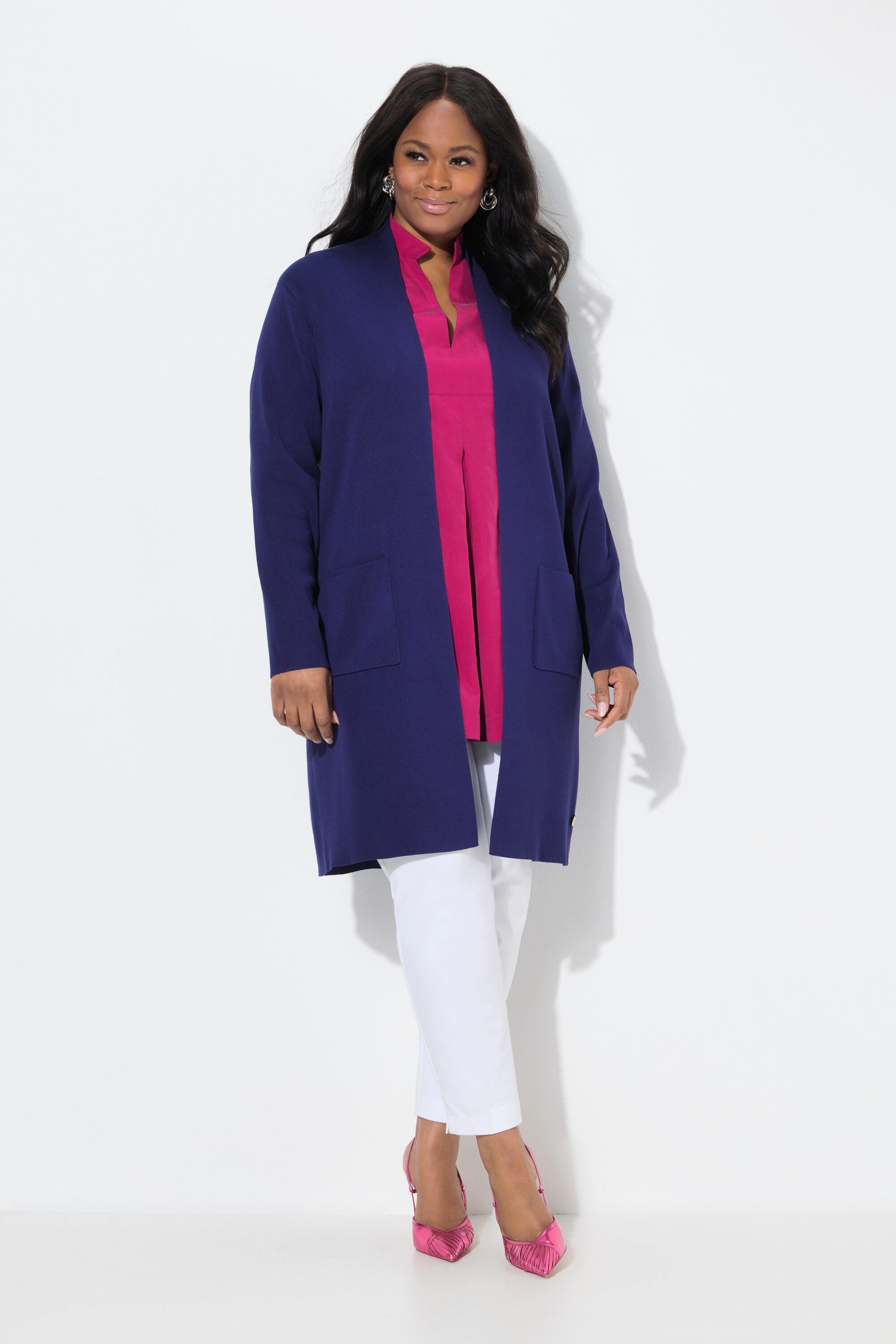 Ulla Popken Langjacke Strickjacke lange offene günstig online kaufen