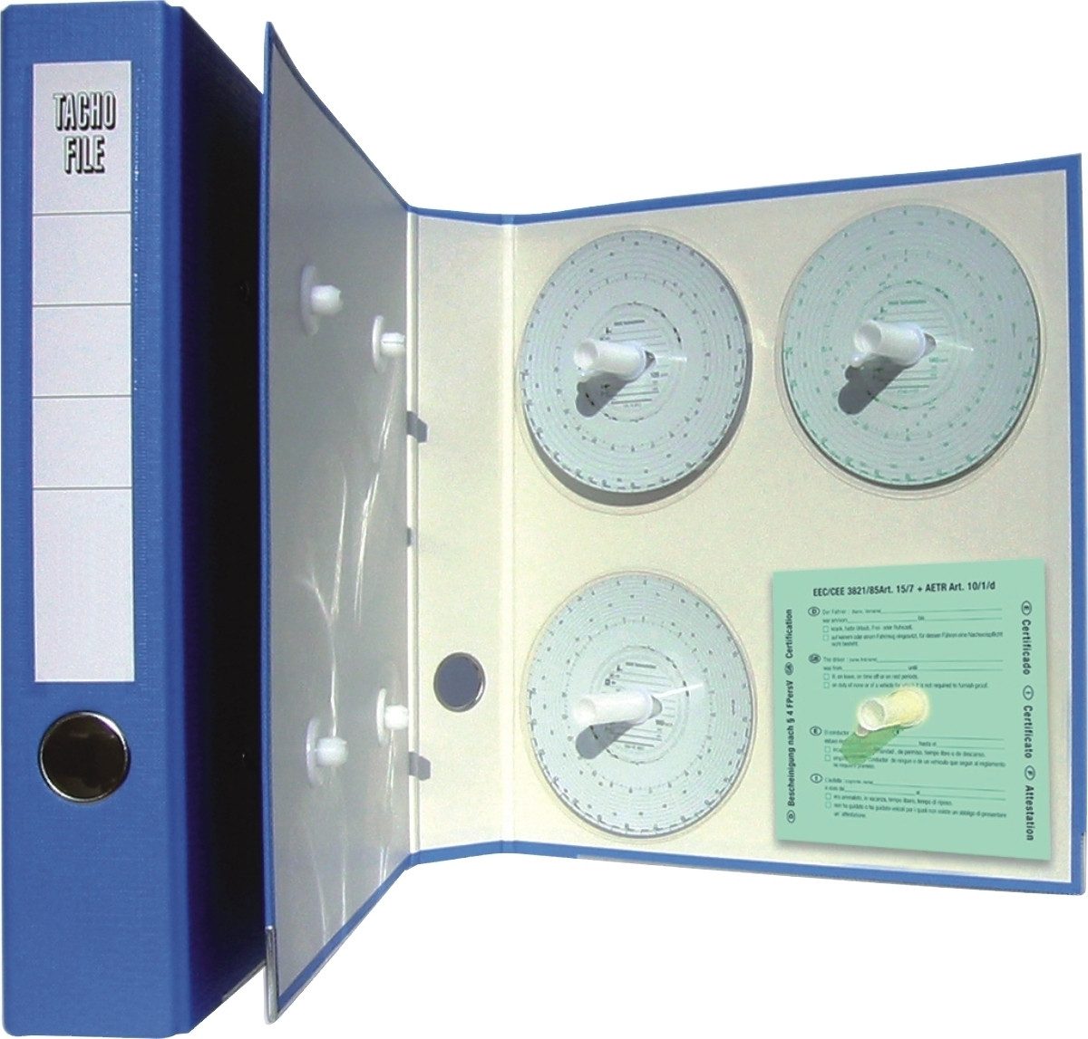RNK Verlag Formularblock Ordner A4 für Tachoscheiben blau (9 Stück)