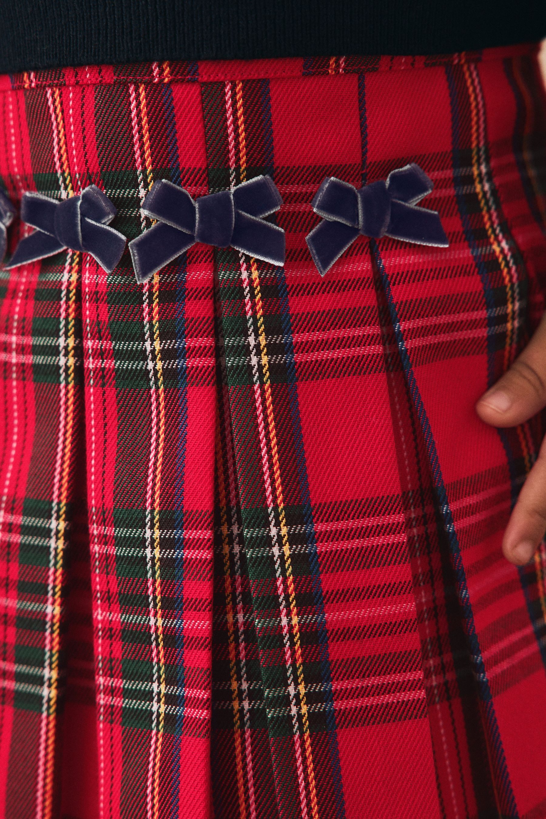 Next Karorock Tartan-Rock mit Schleife und Strumpfhose (2-tlg)