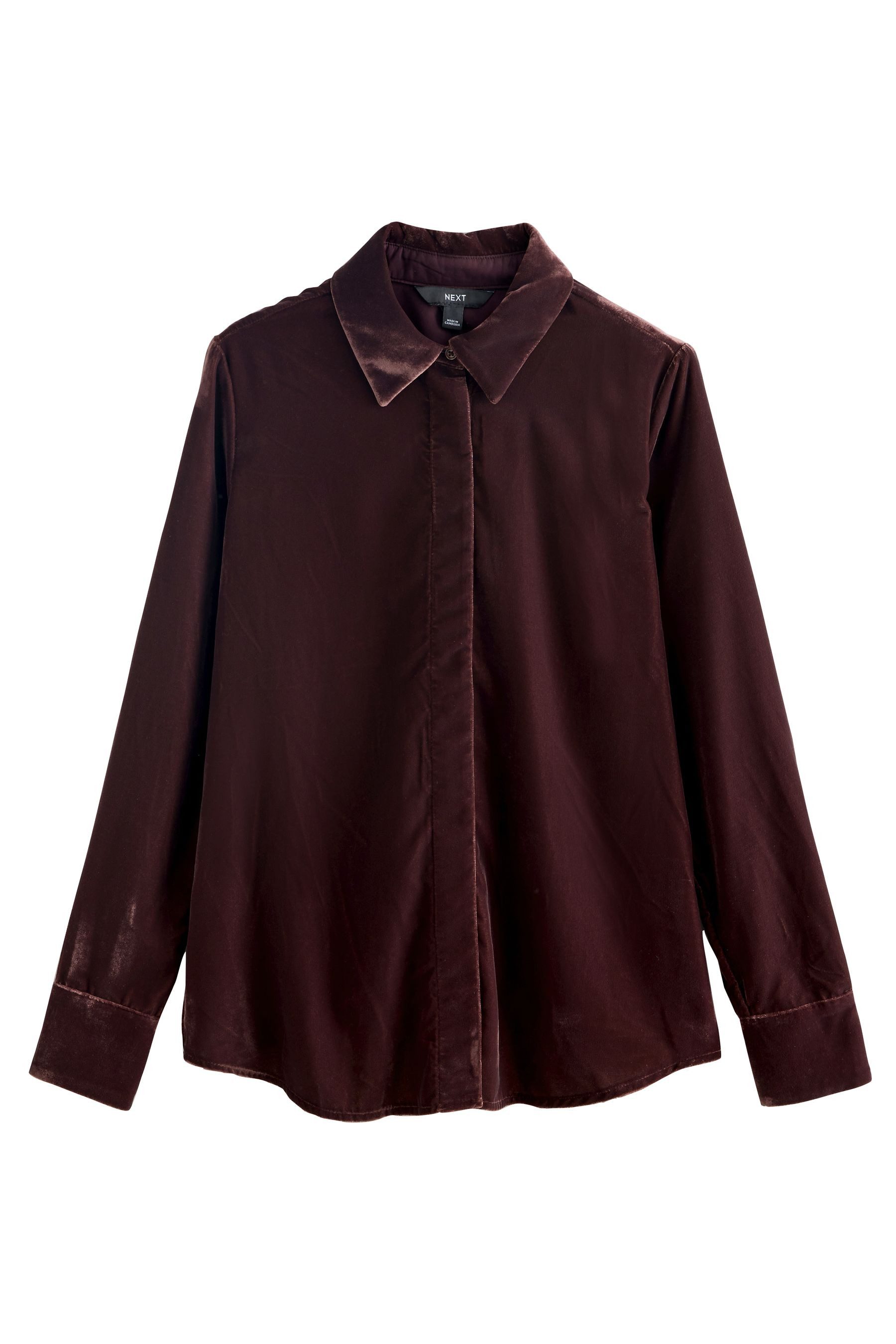 Next Langarmhemd Langärmelige Samtbluse (1-tlg)