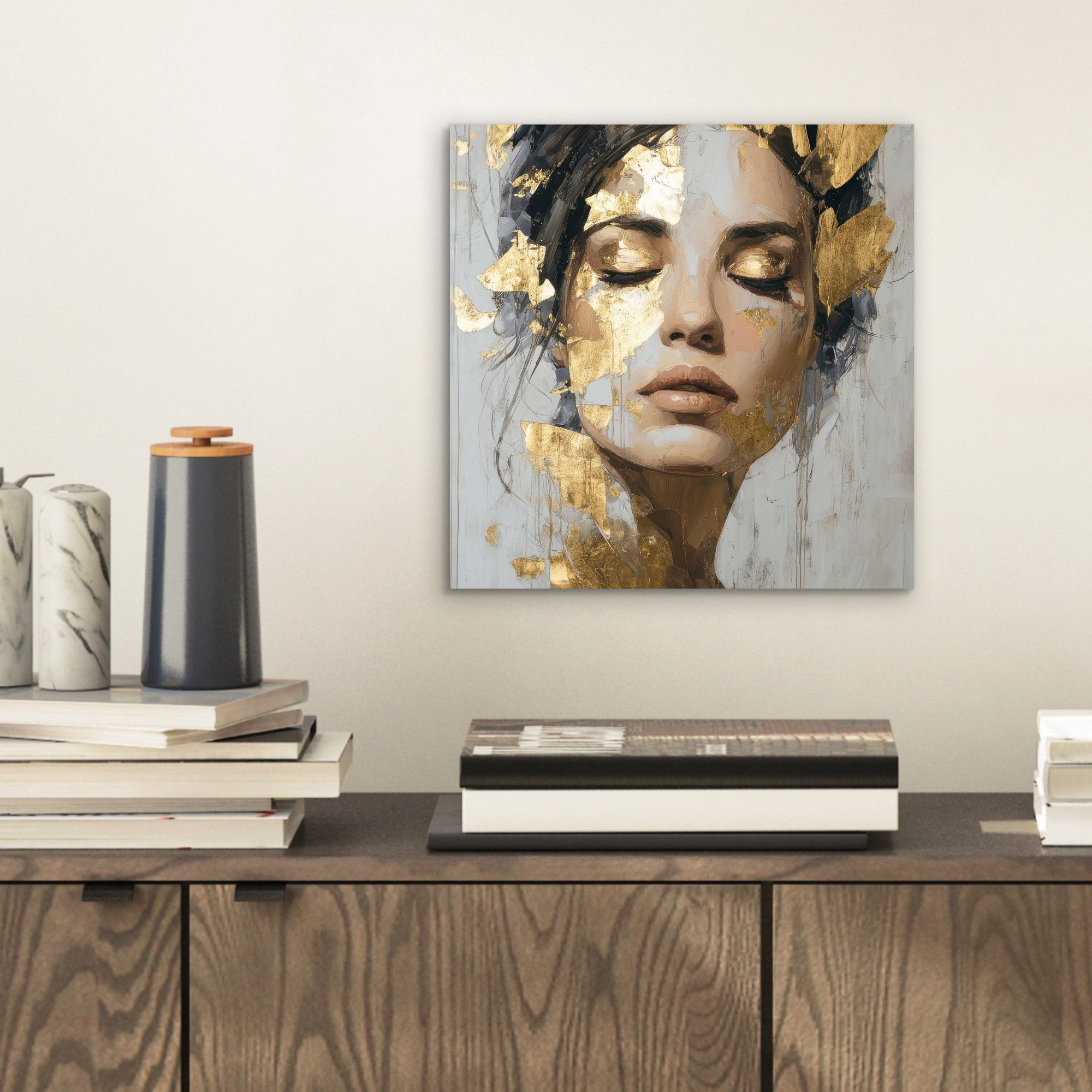 MuchoWow Metallbild Geschmückt - Frau - günstig online kaufen