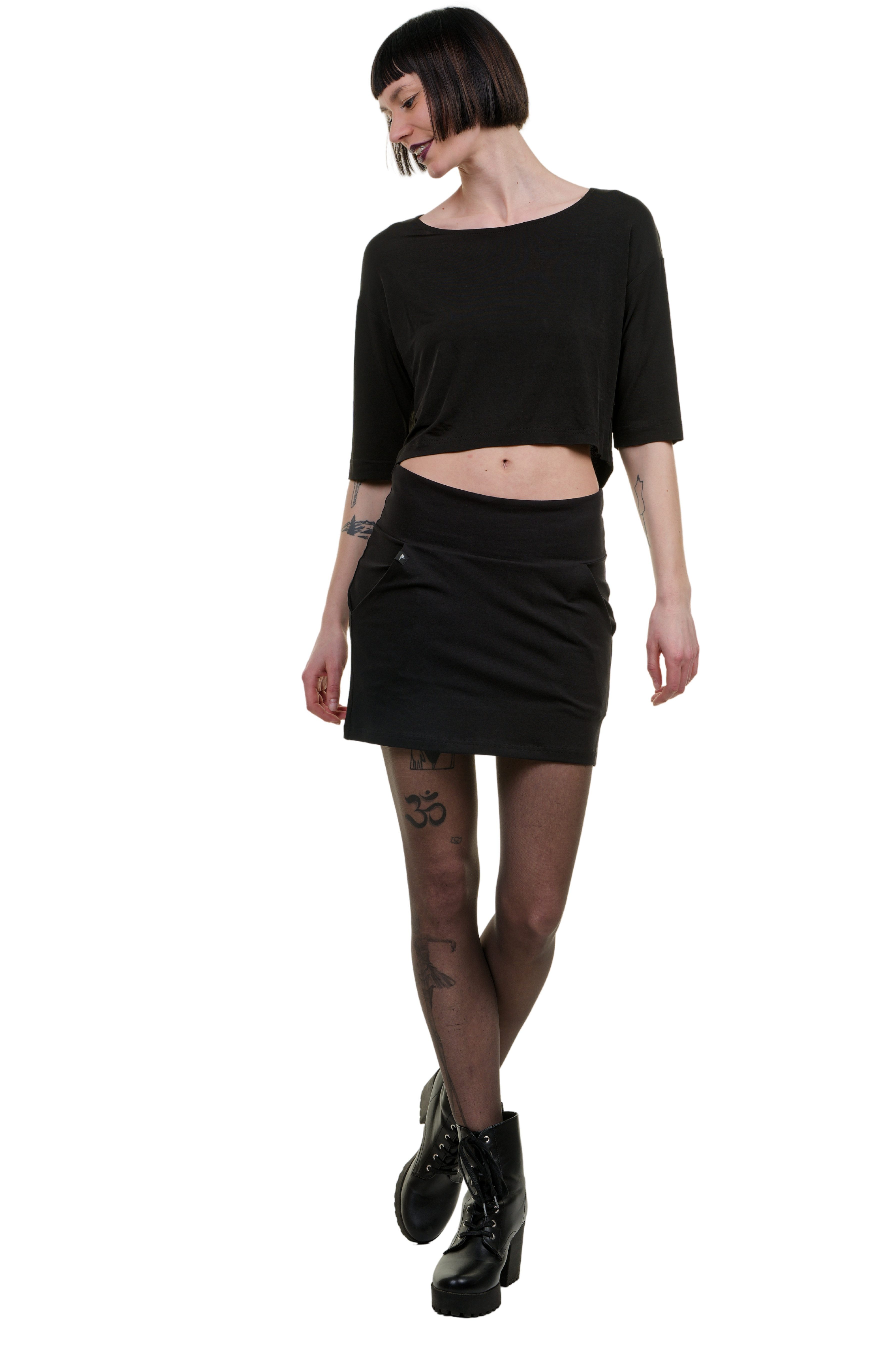 3Elfen Minirock Minirock mit Taschen / Pocket Rock schwarz by 3Elfen günstig online kaufen