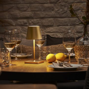 SIGOR LED Tischleuchte Tischleuchte NUINDIE Mini Goldfarben, Dimmbar, 1 LED Platine, 2700