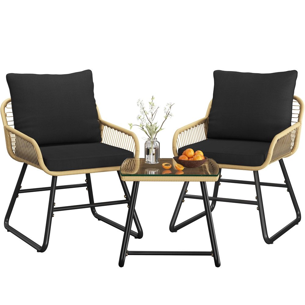 Yaheetech Balkonset Gartenmöbel-Set, Gartenlounge-Set mit 2 günstig online kaufen