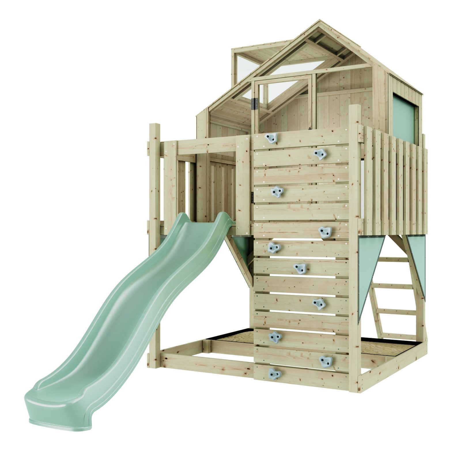 OutdoorToys Spielhaus Meteorit, aus Holz in Mintgrün