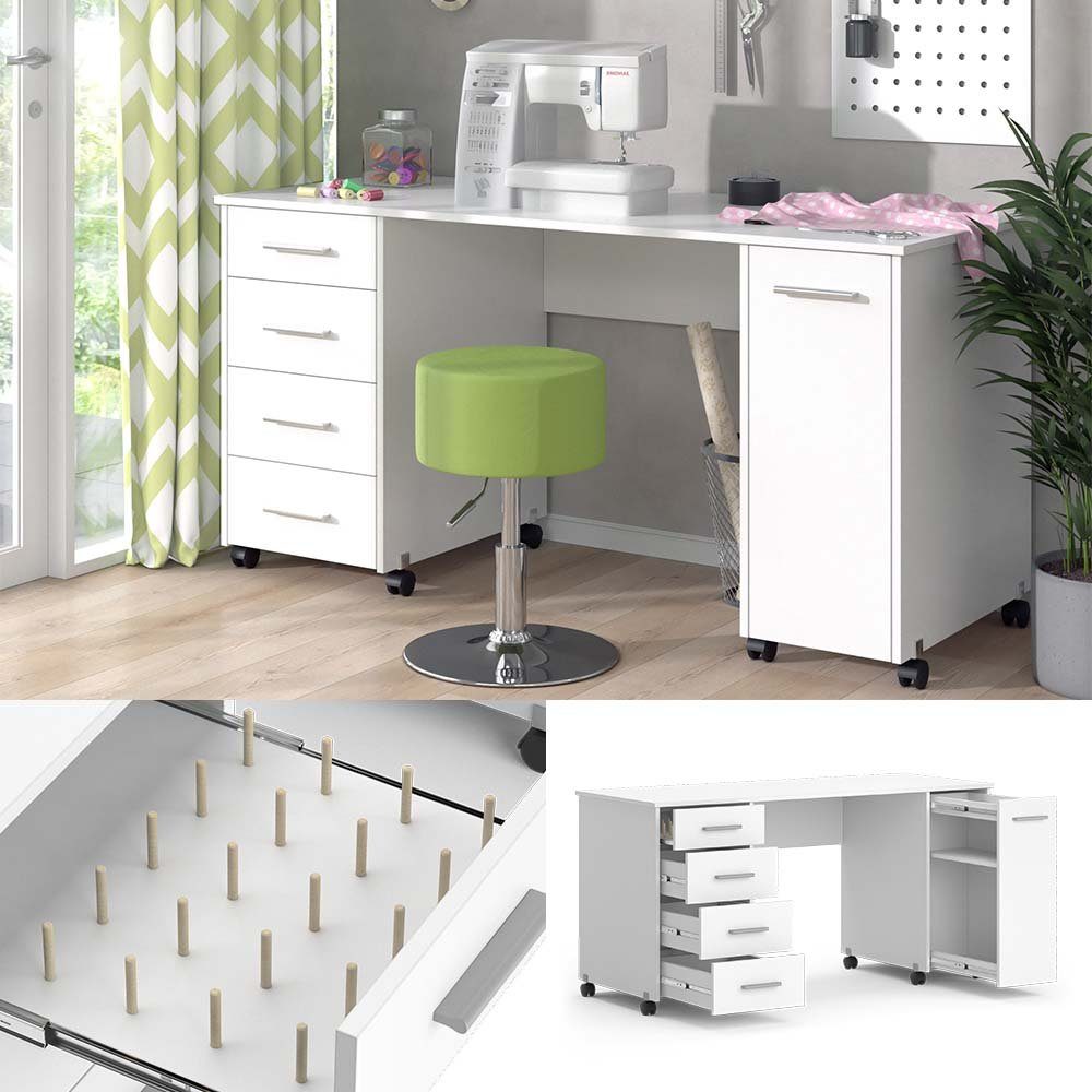 Vicco Schreibtisch Verona, Weiß, 148 x günstig online kaufen