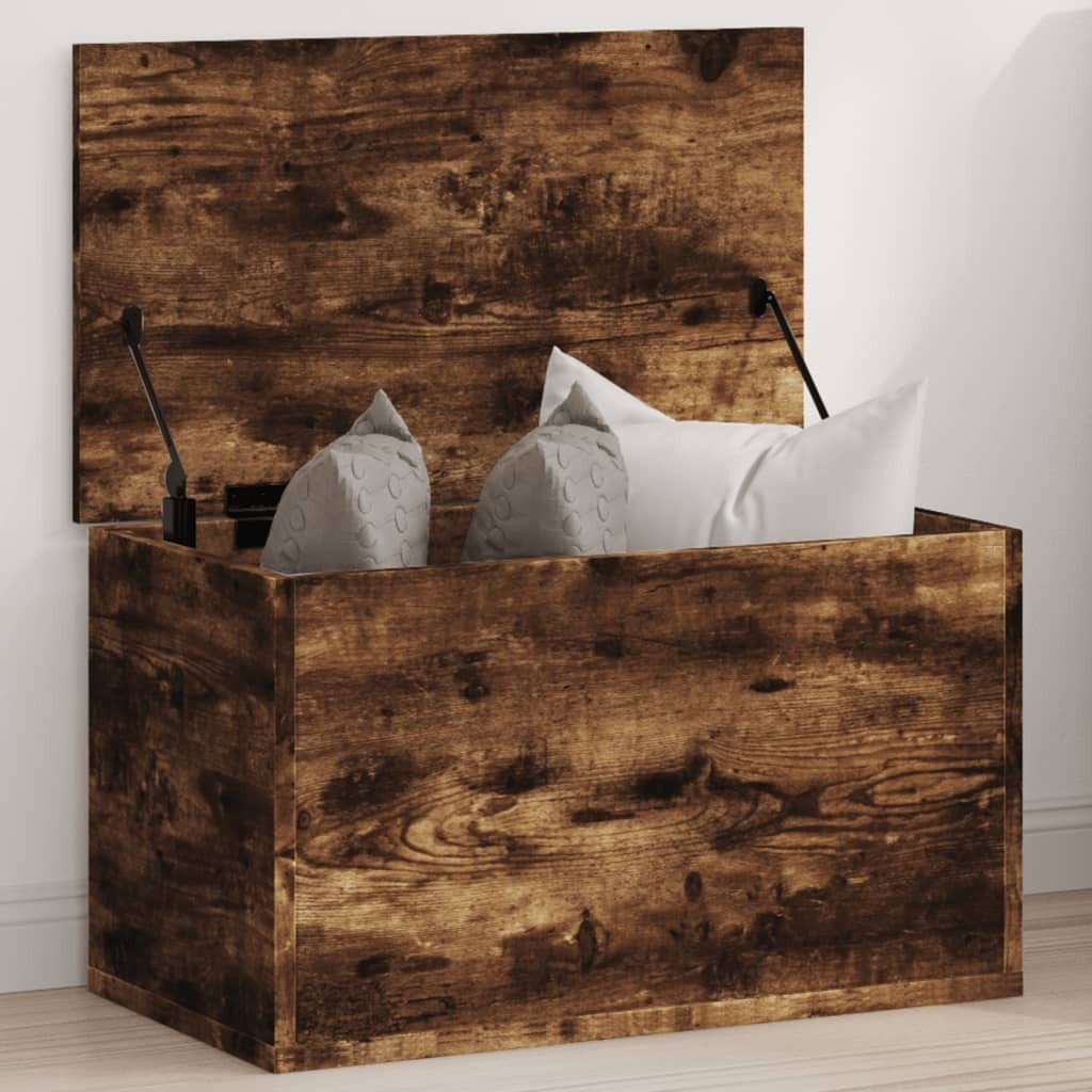 vidaXL Aufbewahrungsbox Truhe Räuchereiche 60x35x35 cm Holzwerkstoff (1 St)