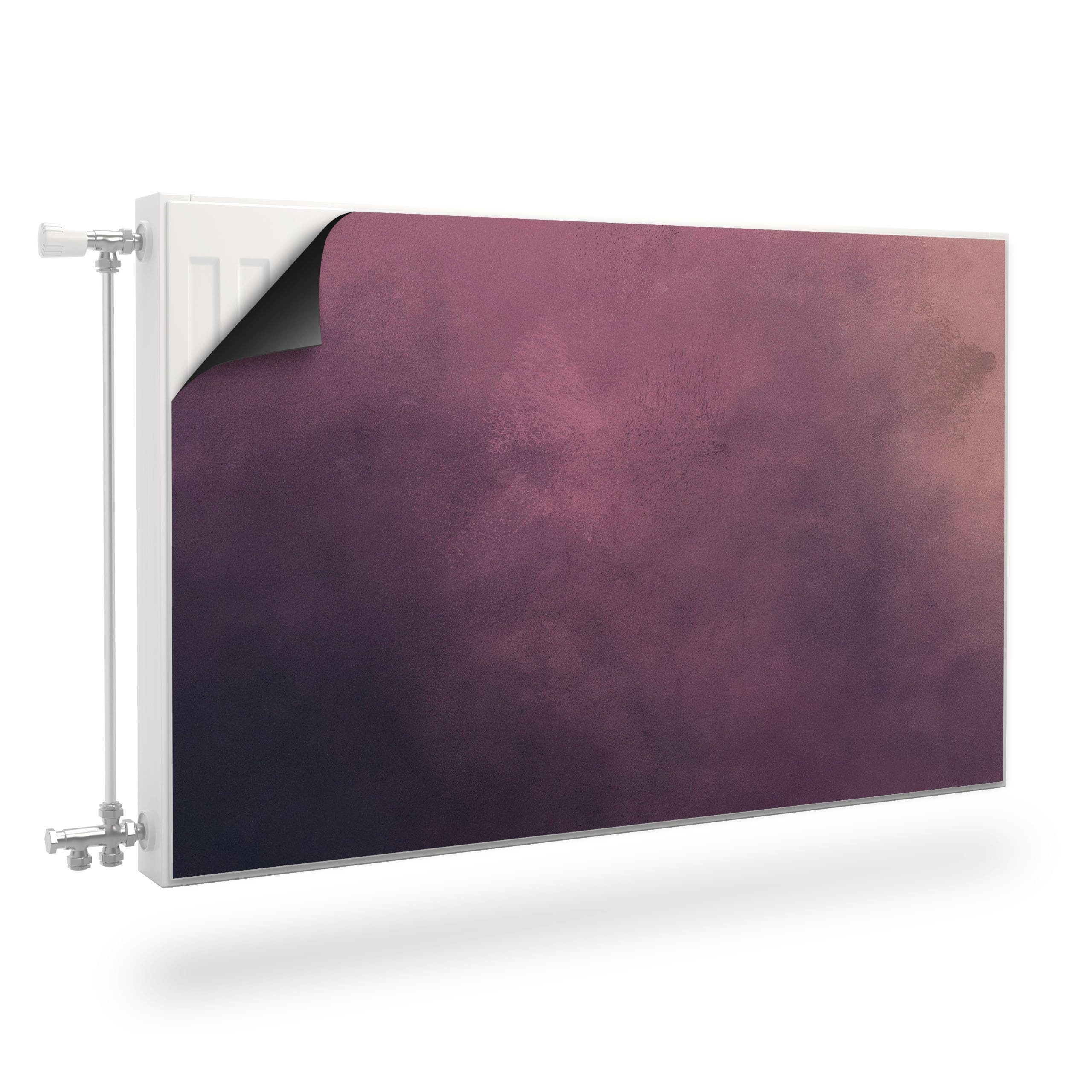 Muralo Magnetfolie Heizkörperverkleidung – Heizkörperabdeckung magnetisch Magnetmatte, Violett Ombre – 80x60 cm, abriebfest, abwischbar