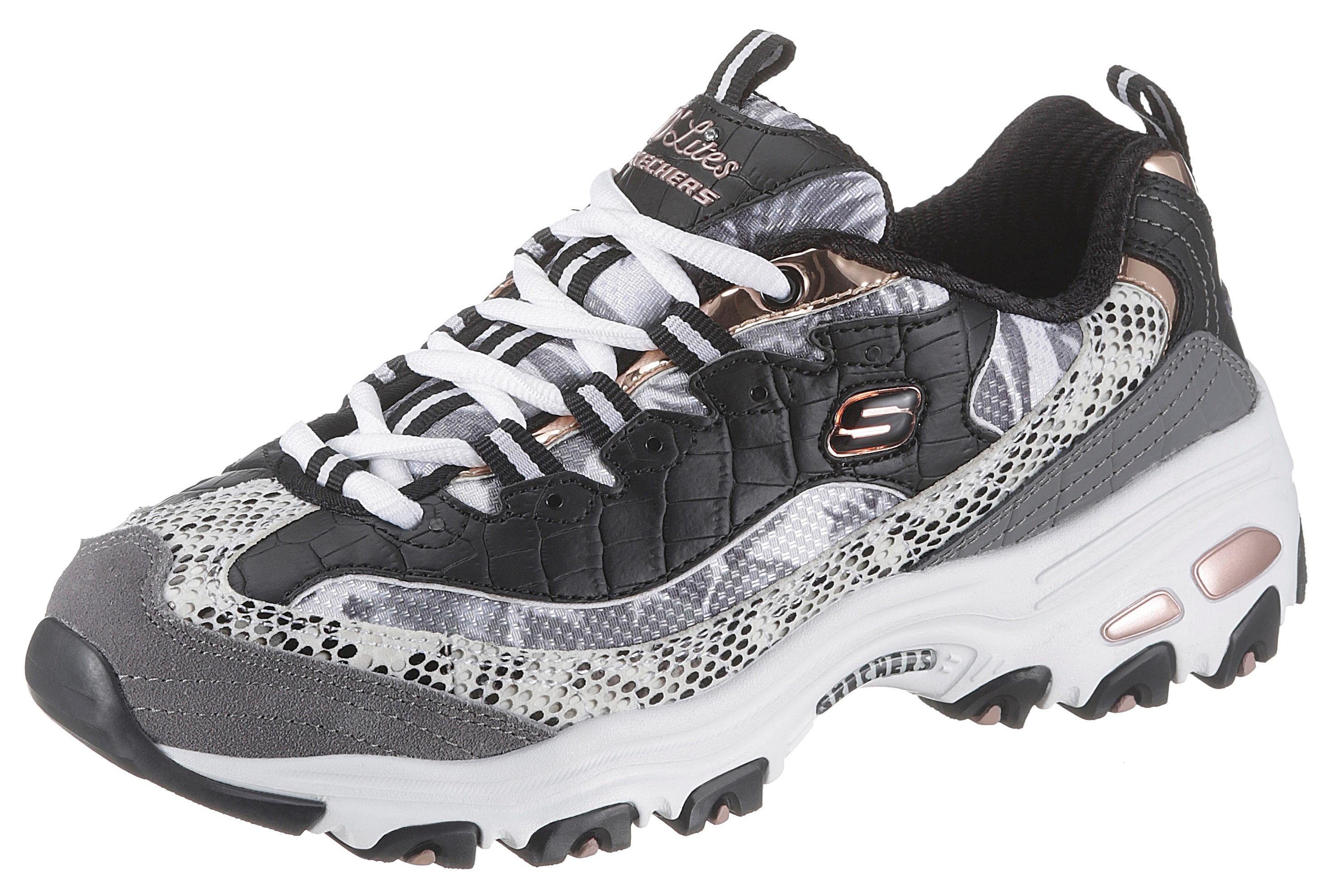 Skechers »D´Lites Runway Ready« Sneaker im auffälligen Skechers D'LITES DEVOTED FAN Sneakers Low kaufen | OTTO