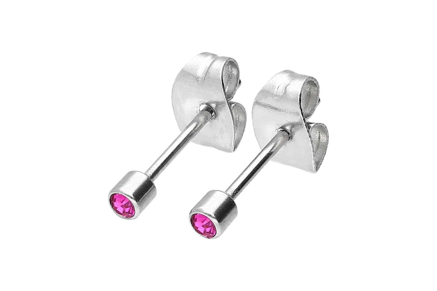 FILANGO Paar Ohrstecker Chirurgenstahl Ohrstecker KRISTALL (Ohrstecker, 1-tlg)