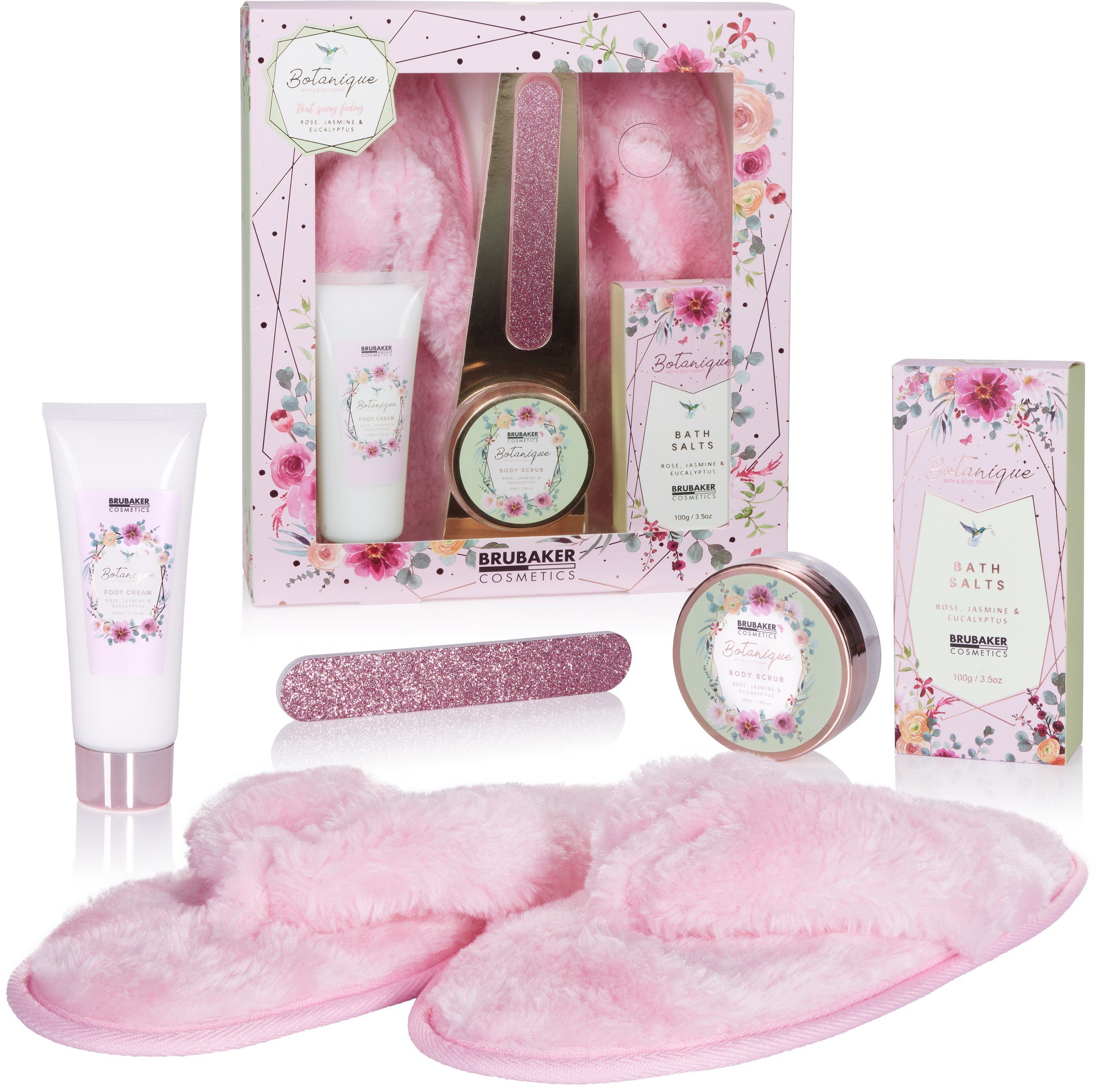 Pflege-Geschenkset Bade- und Dusch Set mit Rosen Jasmin Eukalyptus Duft
