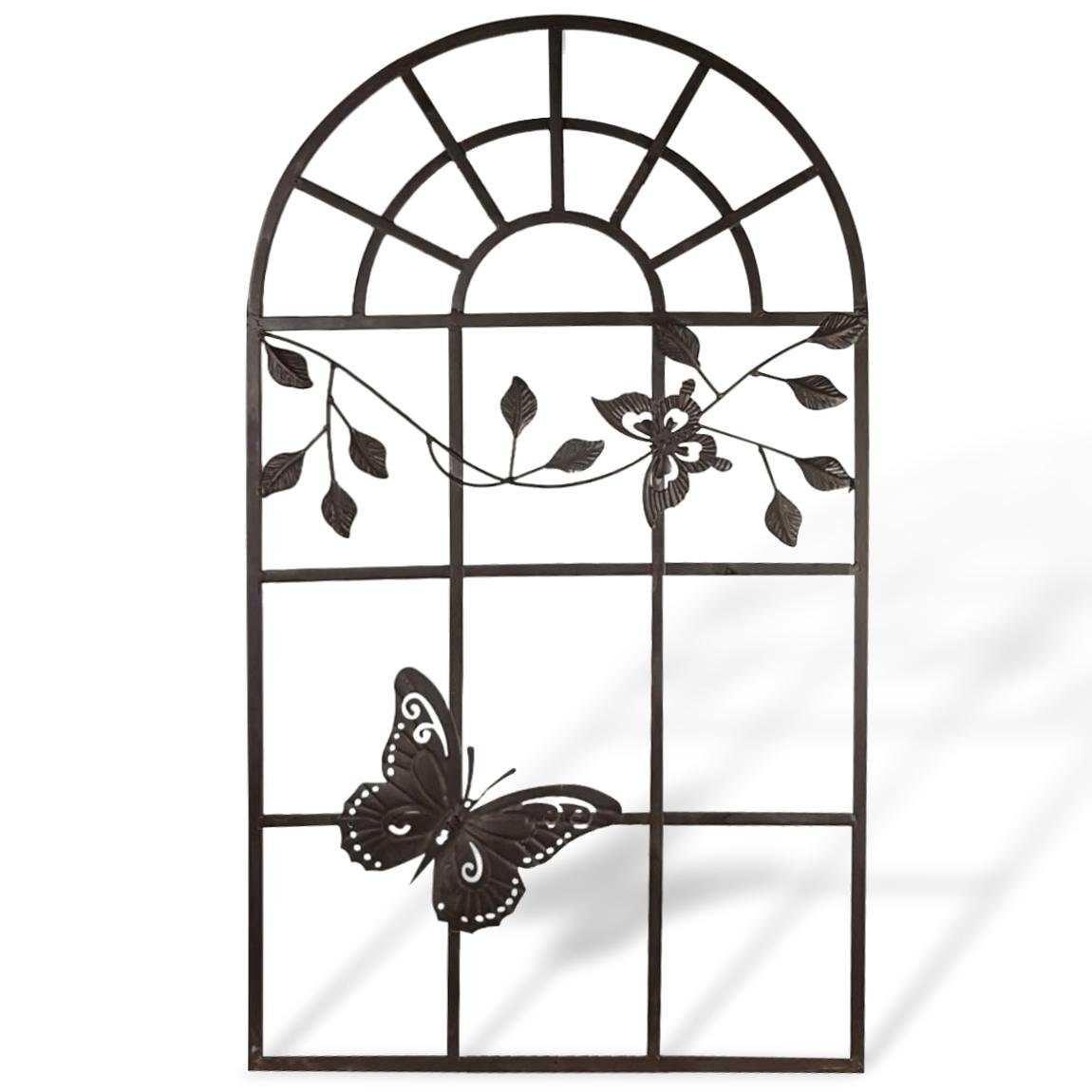 Aubaho Fenster Nostalgie Stallfenster Fenster Metall Rahmen Schmetterling Antik-Stil
