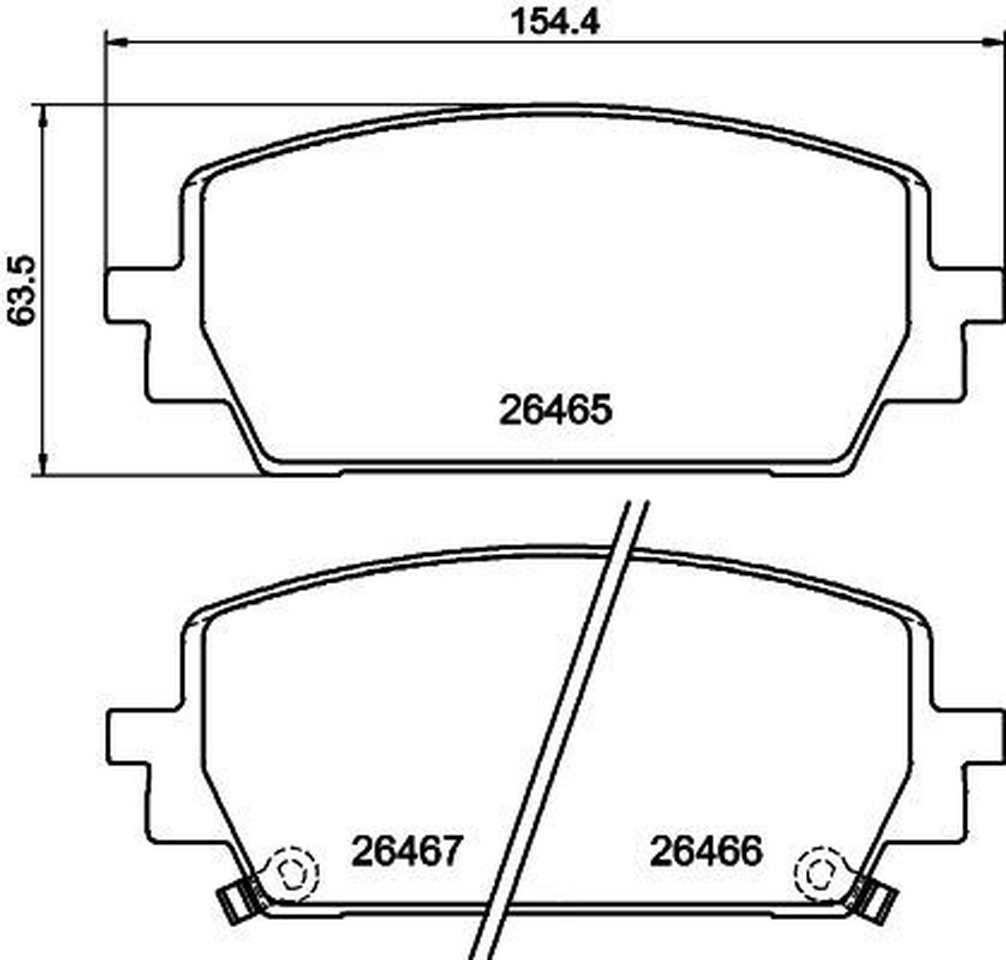 Hella Bremsbelag HELLA 8DB 355 044-331 Bremsbelagsatz, Scheibenbremse