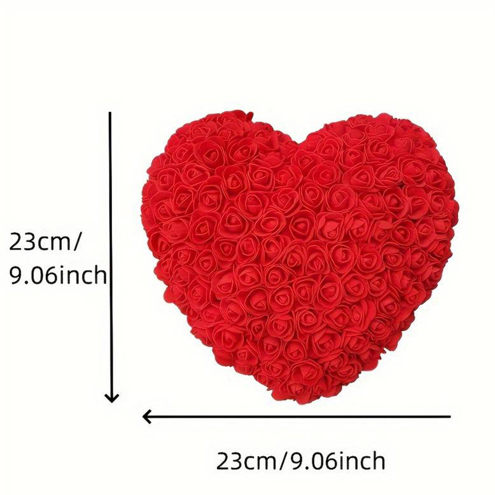 Kunstblumenstrauß Rosenherz Herzrose Rosenblüten in Herzform, Deggelbam, Muttertagsgeschenk, Valentinstagsgeschenk, Verlobung, Hochzeit