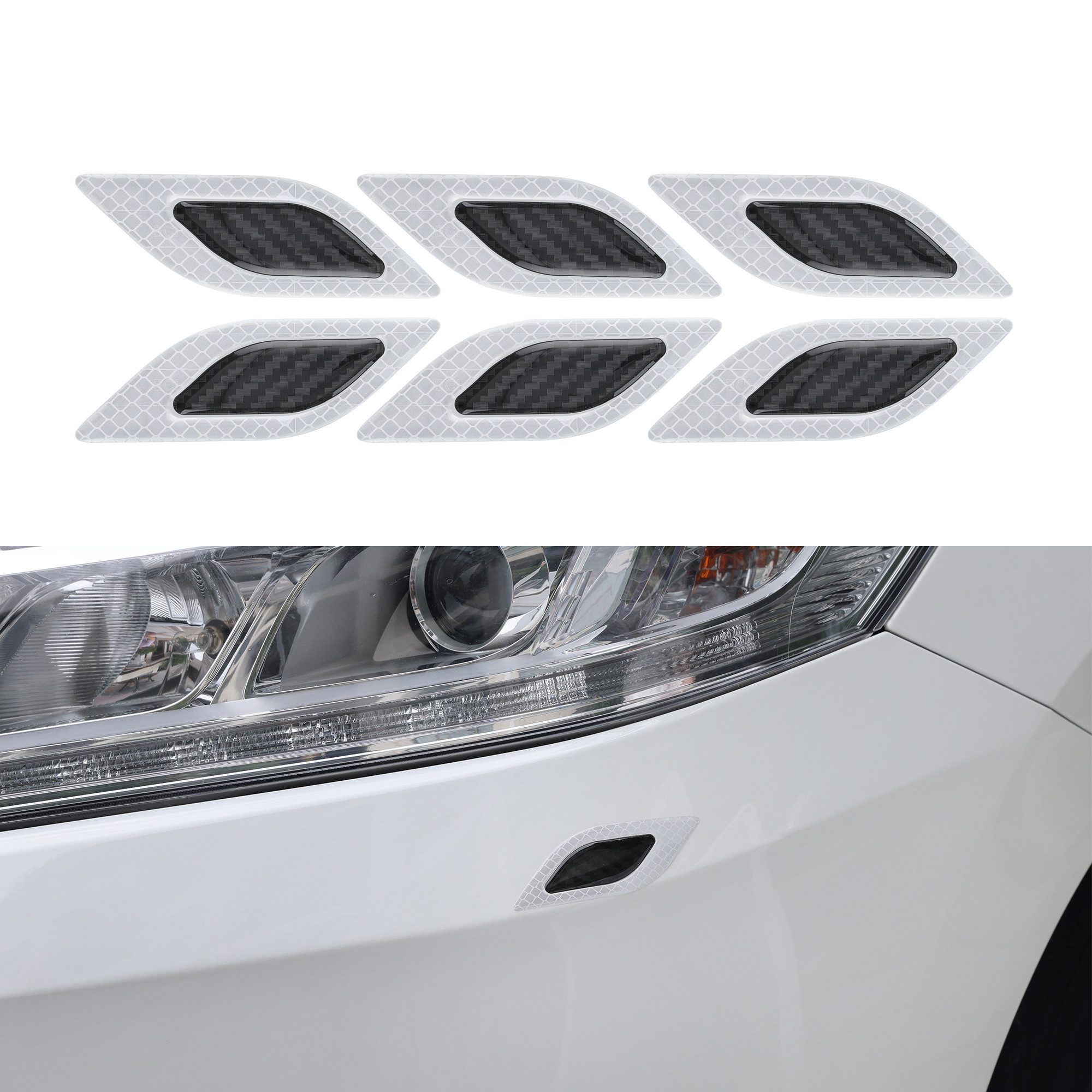 kwmobile Schutzfolie kwmobile 6x Universal Auto Stoßstangen Aufkleber - Stoßstangenschutz, (6-St)
