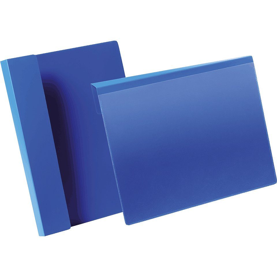 mit Kennzeichnungstasche, (A4), Zeitungsständer 297x210mm König Falz, Werbeanlagen 50/VE blau/transparent, DURABLE