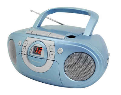 Soundmaster SCD5100BL Radio tragbarer CD Player Kassettenrecorder Radiorecorder Boombox