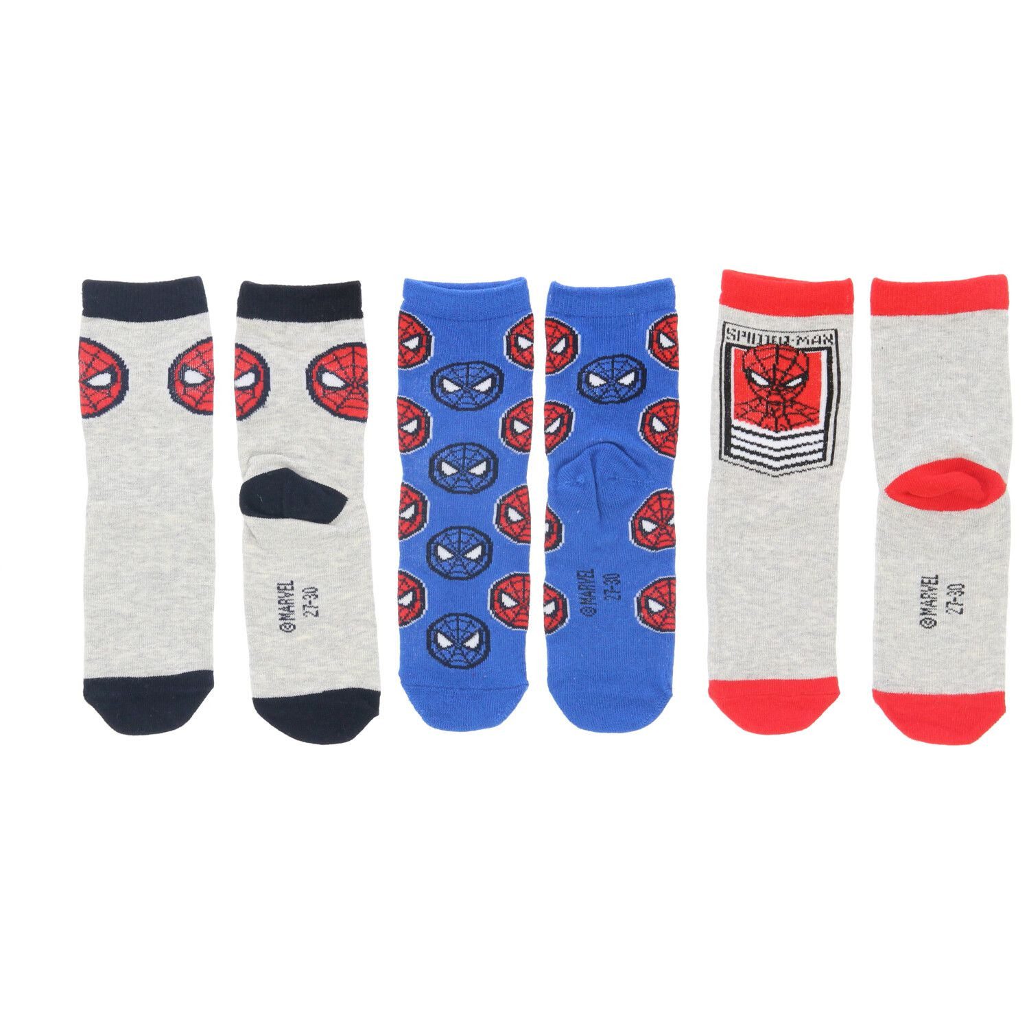 MARVEL Feinsöckchen Marvel Spiderman Socken Baumwollmix Atmungsaktiv Söckchen 3er-Pack